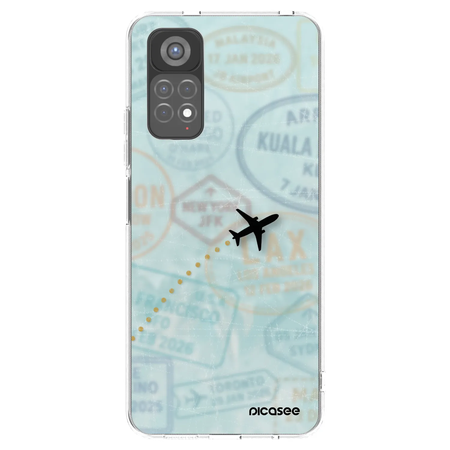 Picasee silikónový prehľadný obal pre Xiaomi Redmi Note 11S 5G - FLIGHT PATH