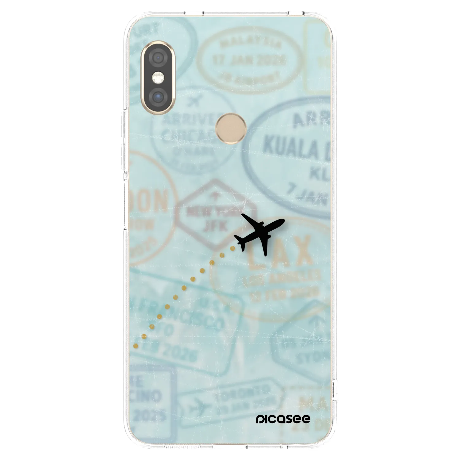Picasee silikónový prehľadný obal pre Xiaomi Redmi Note 5 Global - FLIGHT PATH