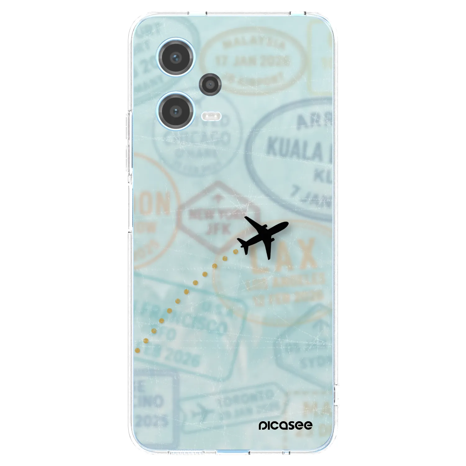 Picasee silikónový prehľadný obal pre Xiaomi Redmi Note 12 5G - FLIGHT PATH