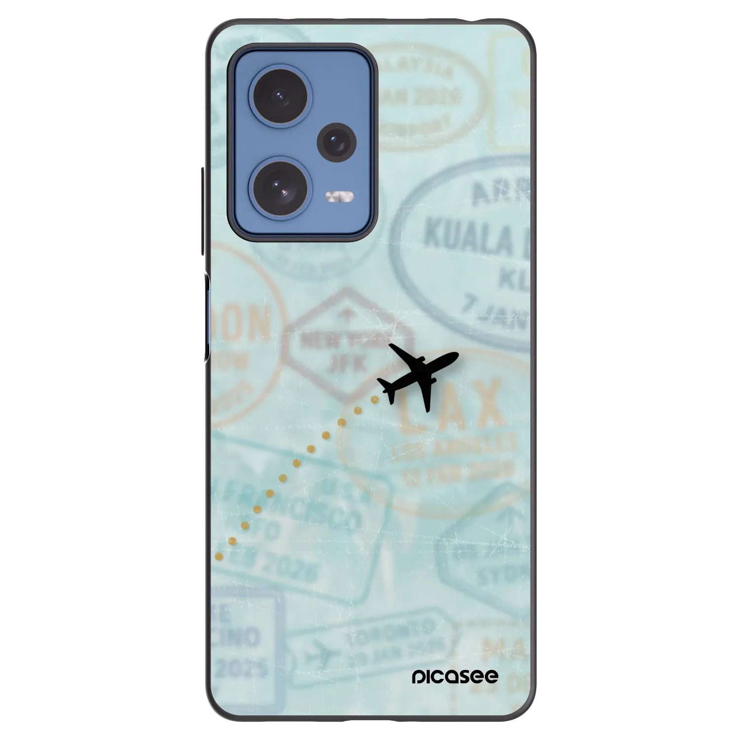 Picasee silikónový čierny obal pre Xiaomi Redmi Note 12 Pro 5G - FLIGHT PATH