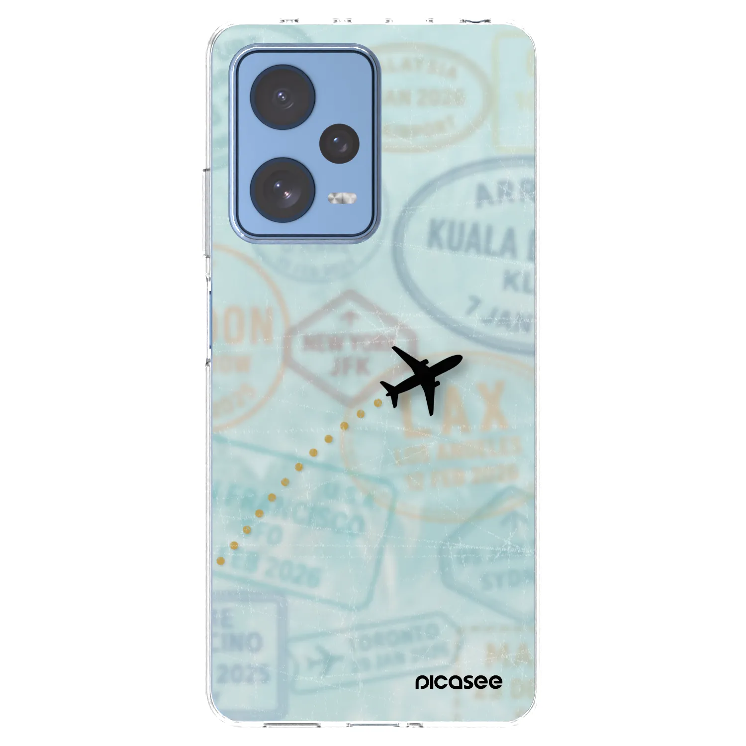 Picasee silikónový prehľadný obal pre Xiaomi Redmi Note 12 Pro 5G - FLIGHT PATH