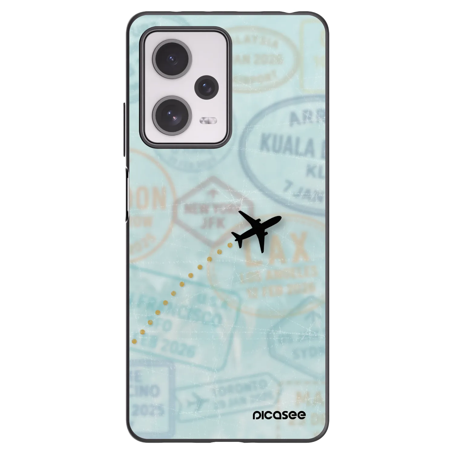Picasee silikónový čierny obal pre Xiaomi Redmi Note 12 Pro+ 5G - FLIGHT PATH