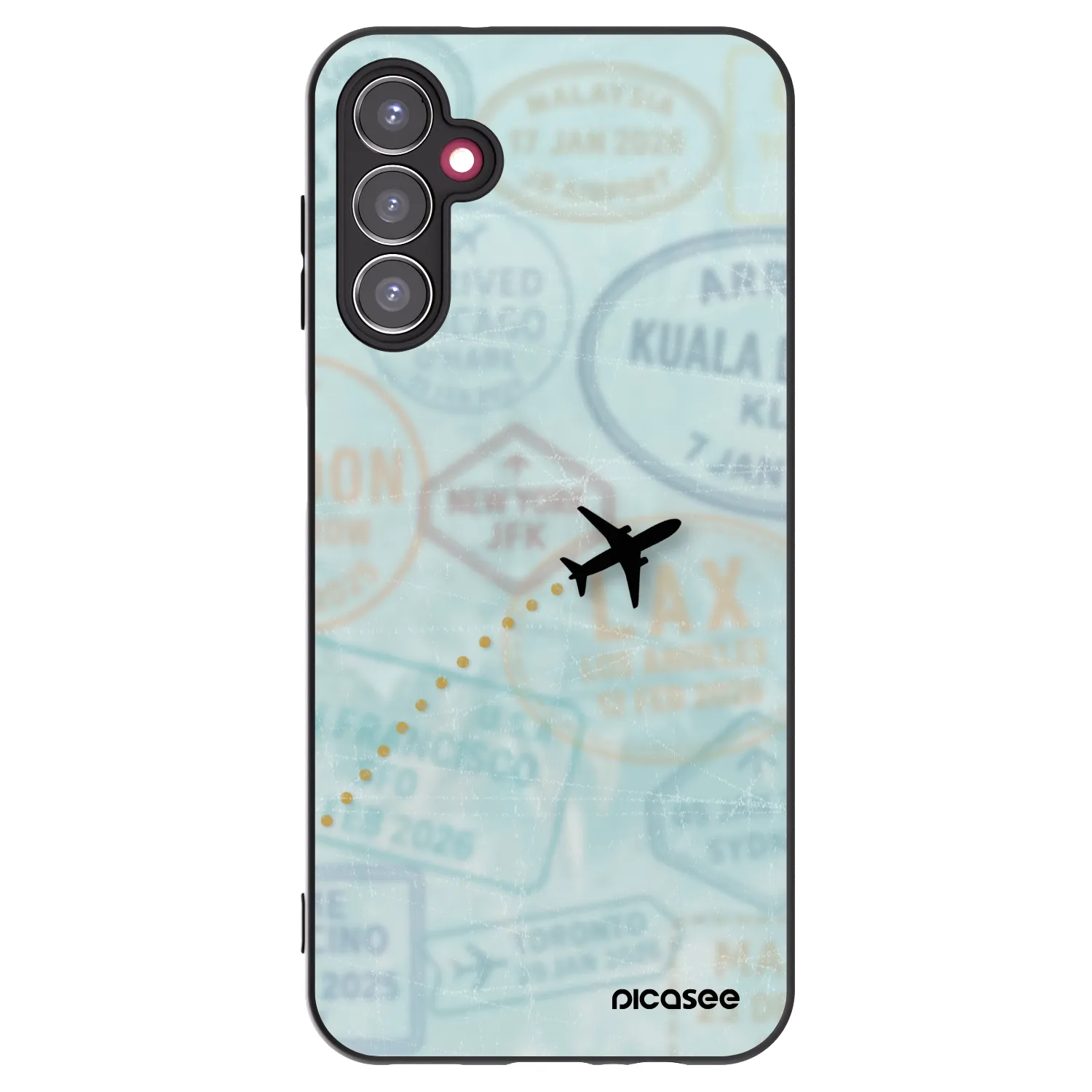 Picasee silikónový čierny obal pre Samsung Galaxy A14 4G A145R - FLIGHT PATH