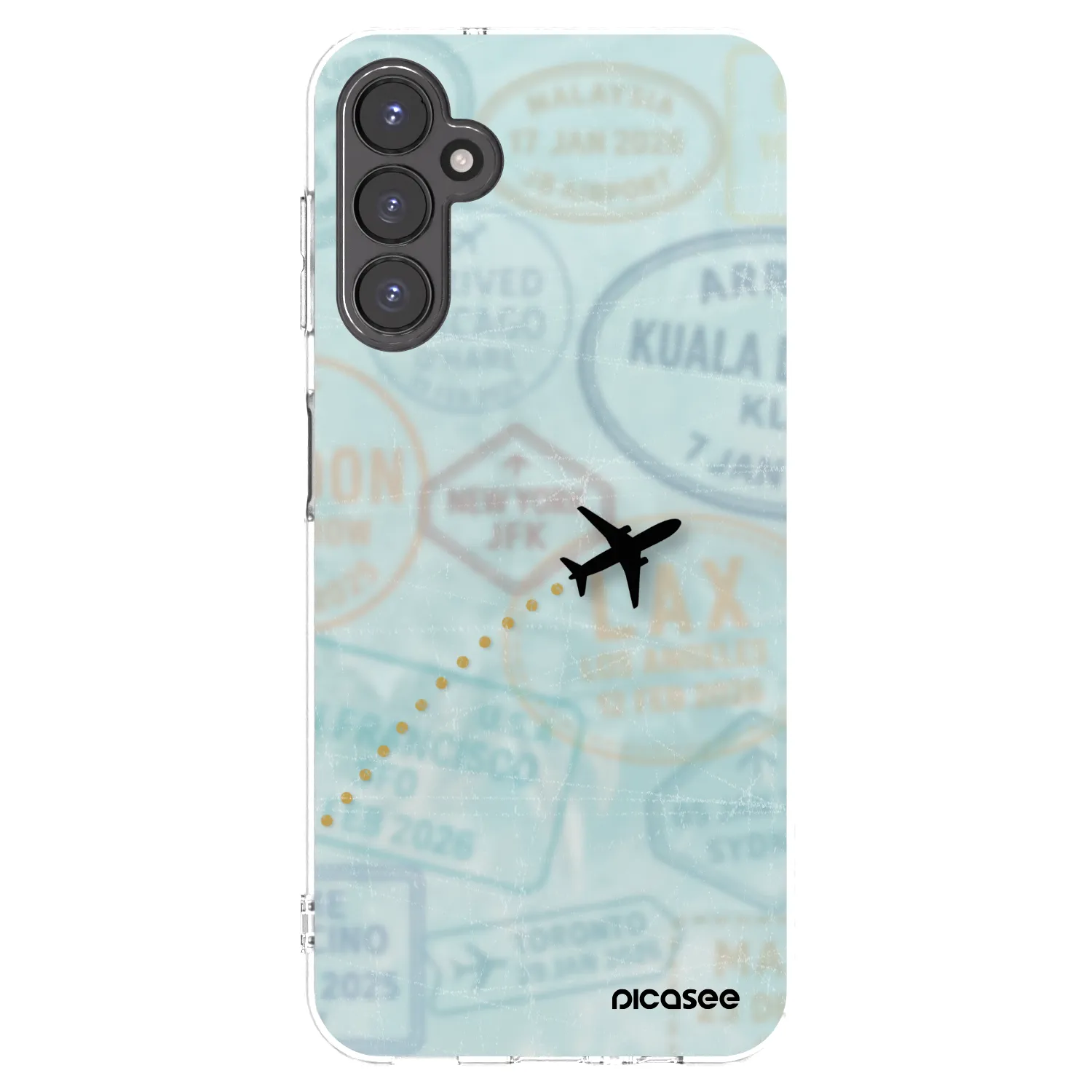 Picasee silikónový prehľadný obal pre Samsung Galaxy A14 4G A145R - FLIGHT PATH