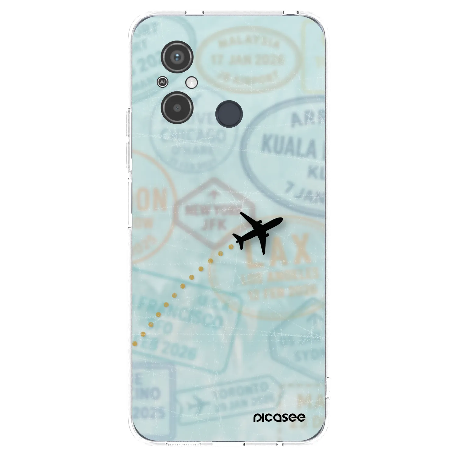 Picasee silikónový prehľadný obal pre Xiaomi Redmi 12C - FLIGHT PATH
