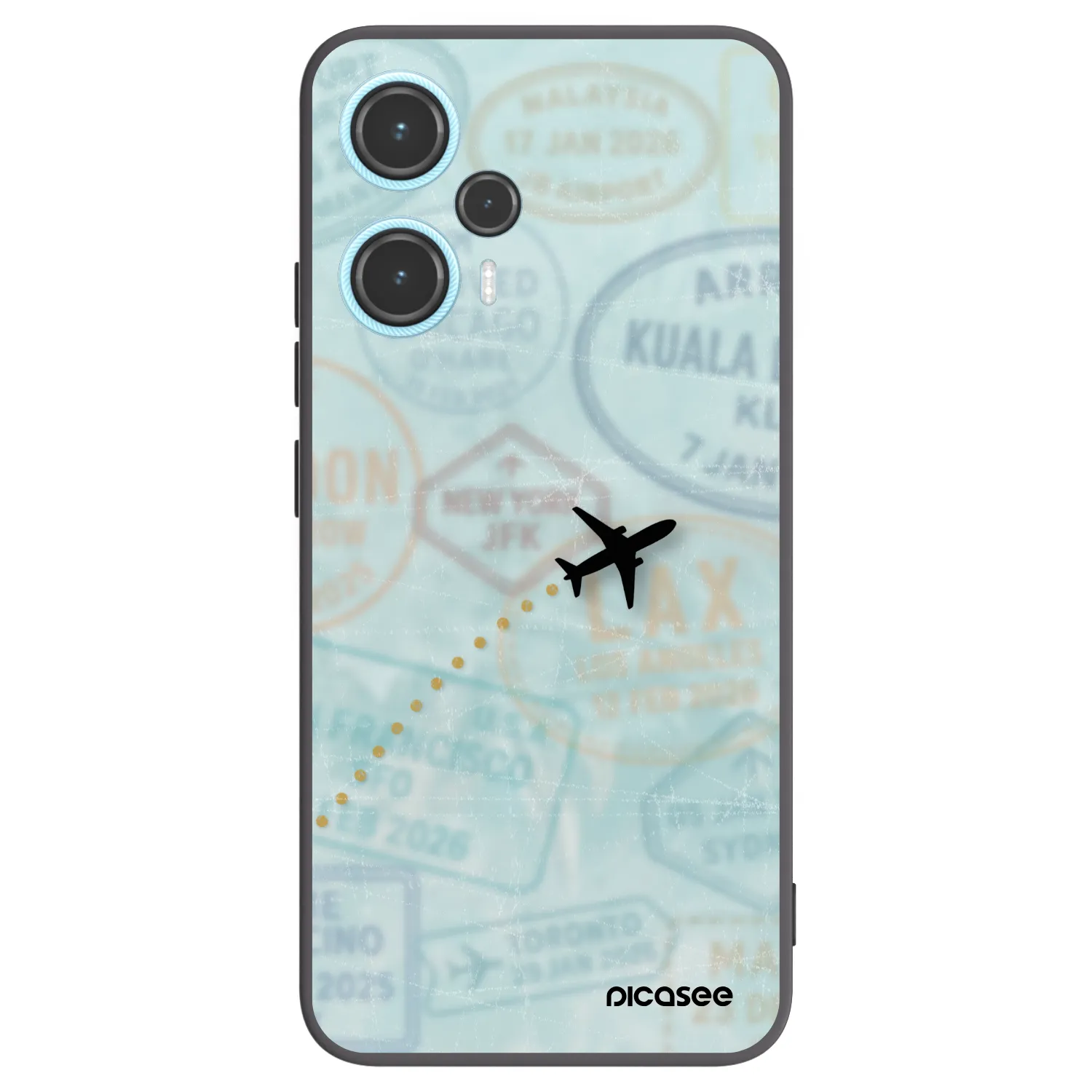 Picasee silikónový čierny obal pre Xiaomi Poco F5 - FLIGHT PATH