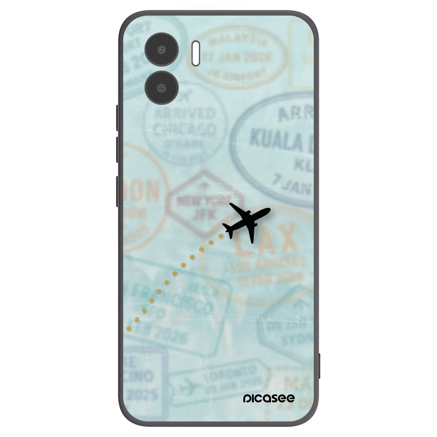 Picasee silikónový čierny obal pre Xiaomi Redmi A2 - FLIGHT PATH