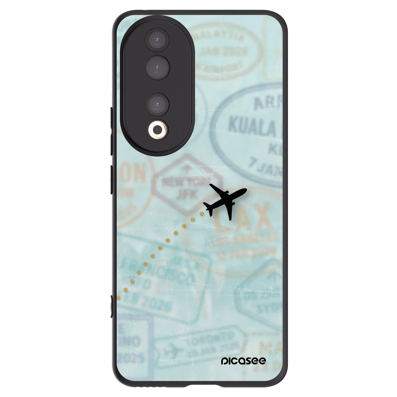 Picasee silikónový čierny obal pre Honor 90 5G - FLIGHT PATH