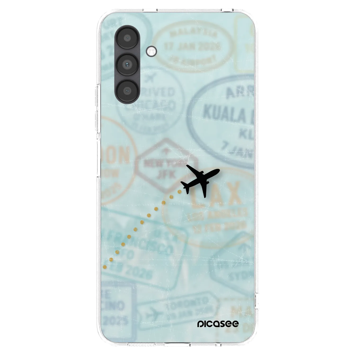 Picasee silikónový prehľadný obal pre Samsung Galaxy A04s A047F - FLIGHT PATH