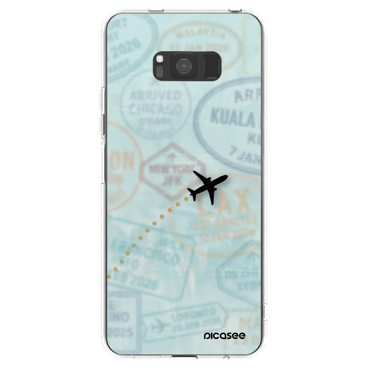 Picasee silikónový prehľadný obal pre Samsung Galaxy S8 G950F - FLIGHT PATH