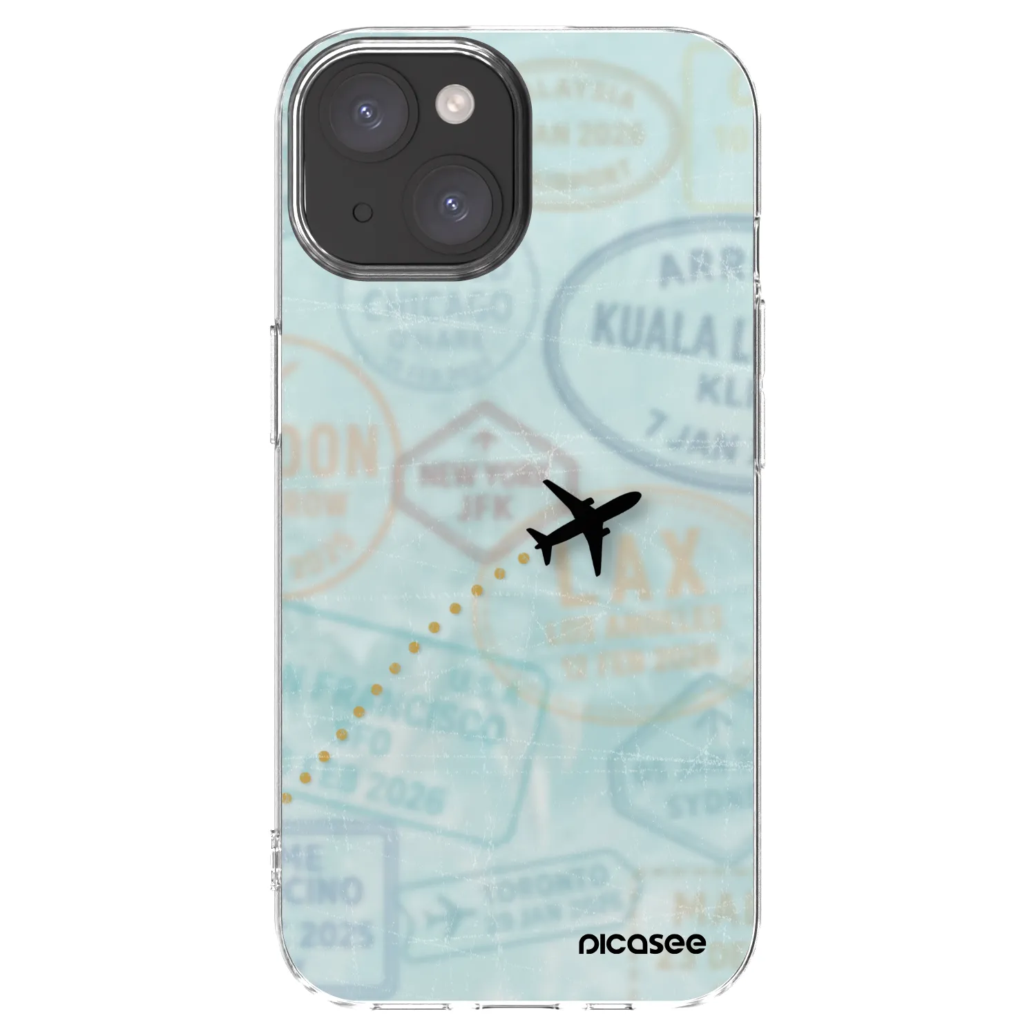 Silikónový prehľadný obal pre Apple iPhone 15 - FLIGHT PATH