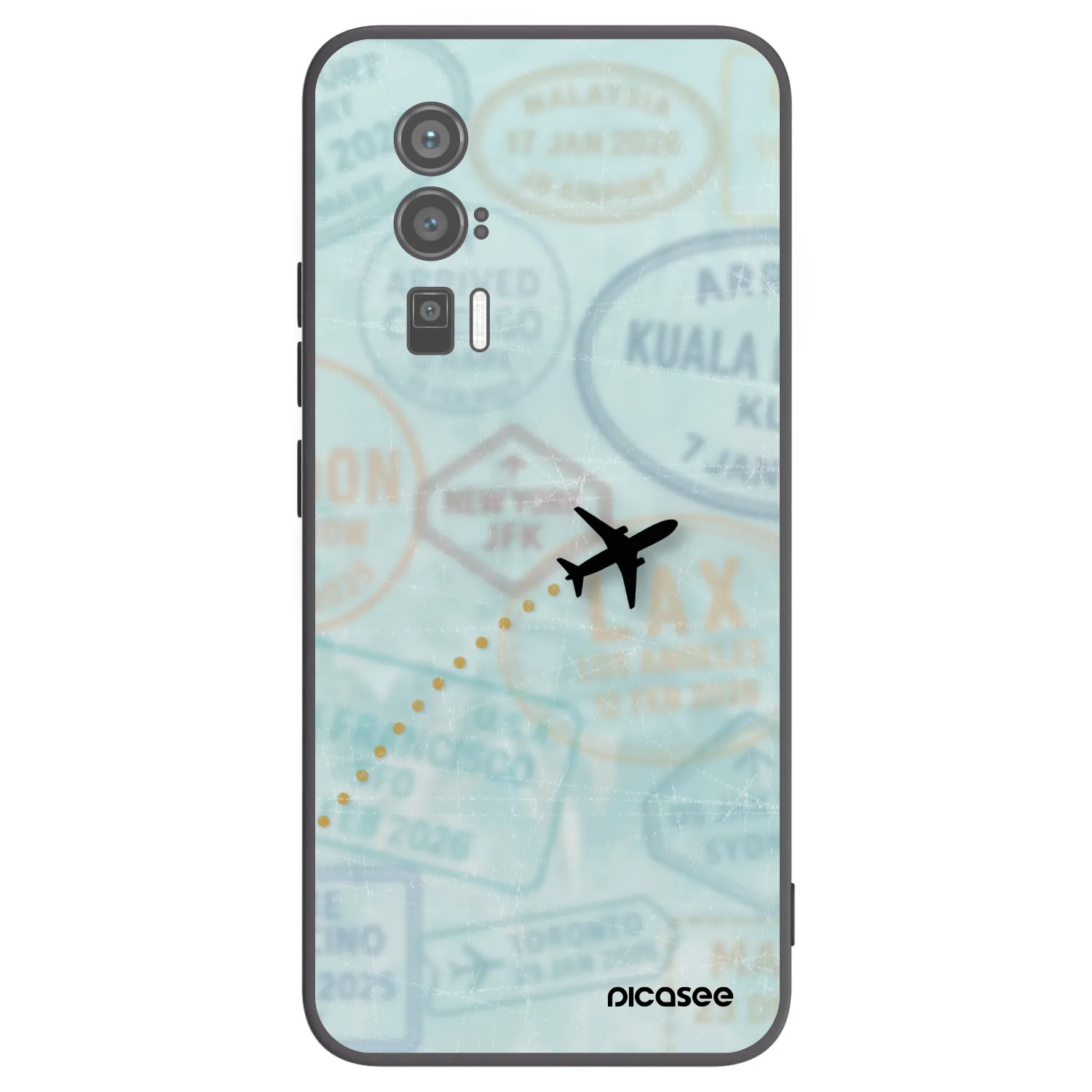 Picasee silikónový čierny obal pre Xiaomi Poco F5 Pro 5G - FLIGHT PATH