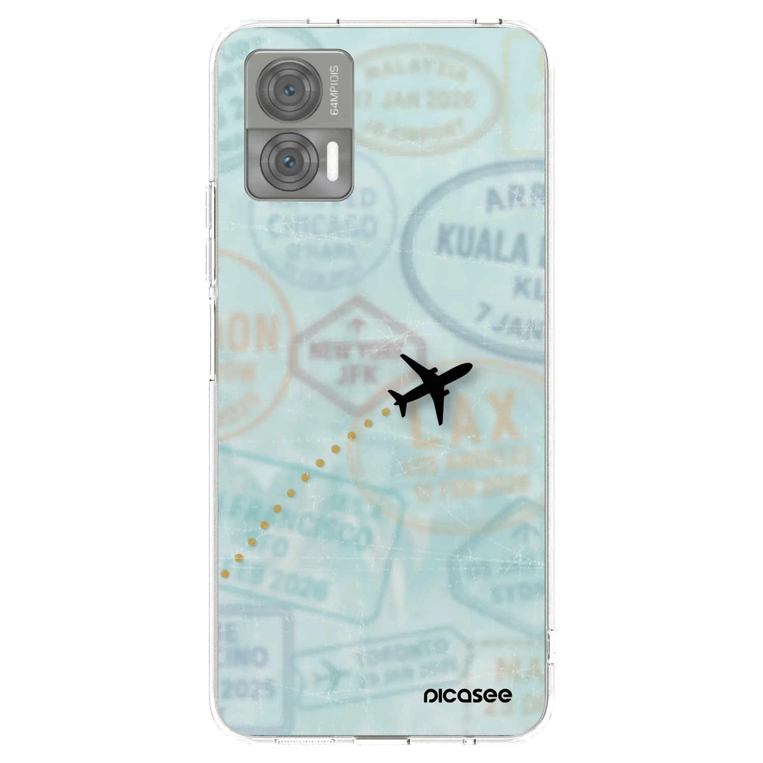 Picasee silikónový prehľadný obal pre Motorola Edge 30 Neo - FLIGHT PATH