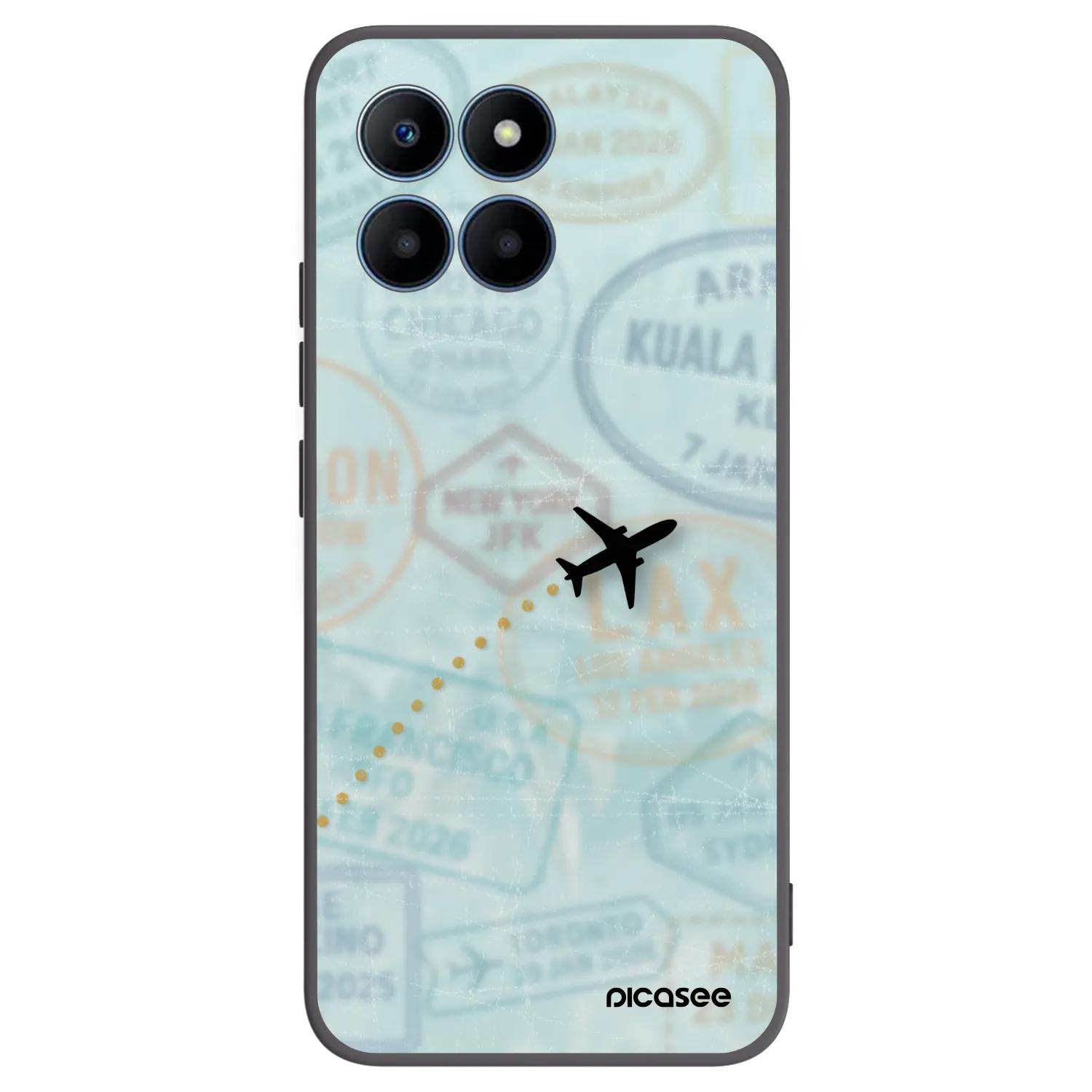 Picasee silikónový čierny obal pre Honor 70 Lite - FLIGHT PATH