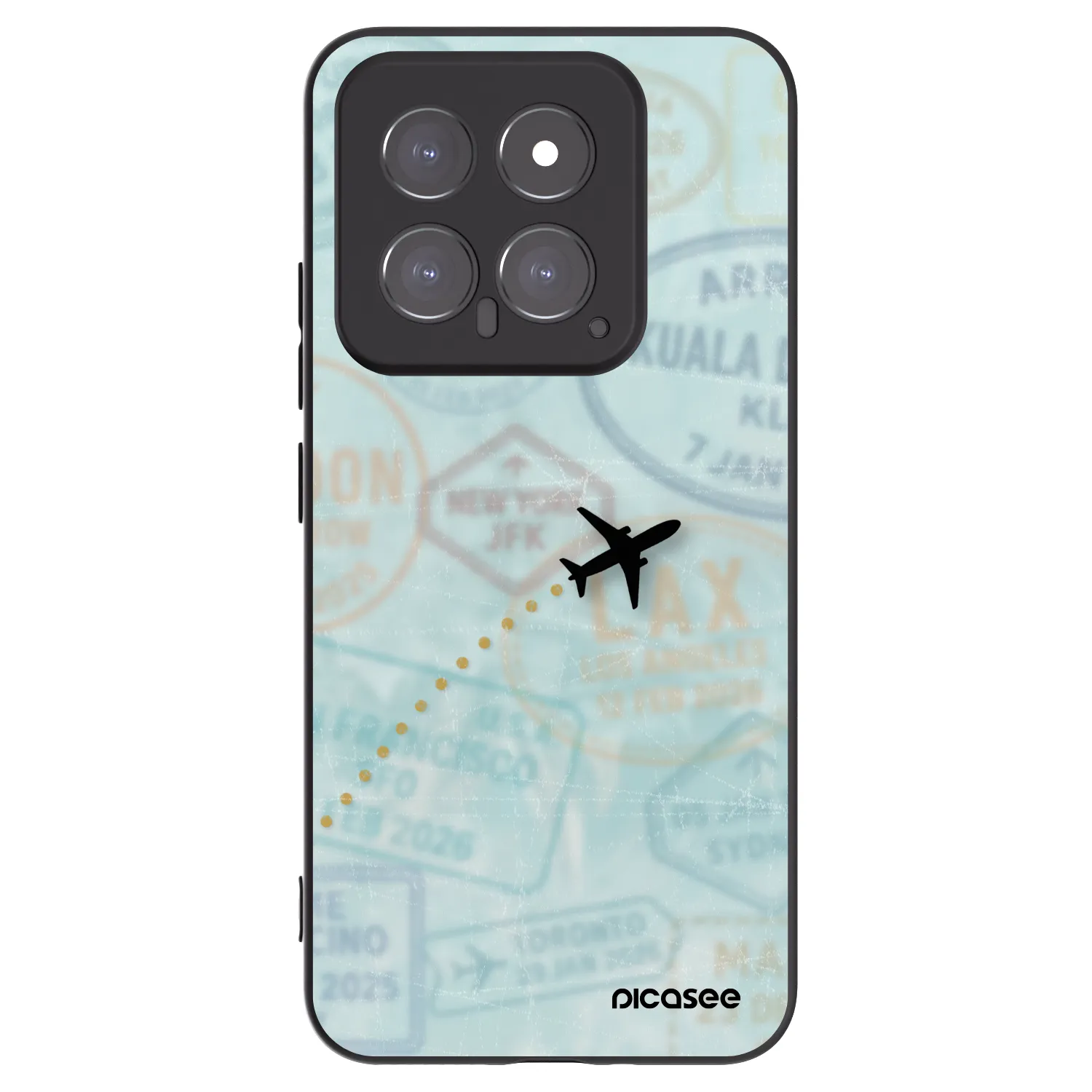 Picasee silikónový čierny obal pre Xiaomi 14 - FLIGHT PATH