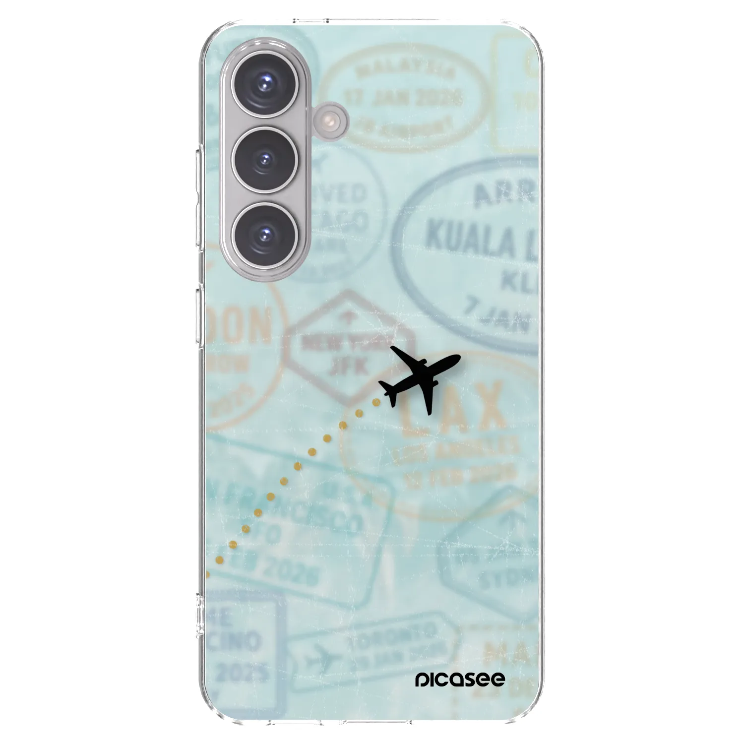 Picasee silikónový prehľadný obal pre Samsung Galaxy S24 S921B 5G - FLIGHT PATH