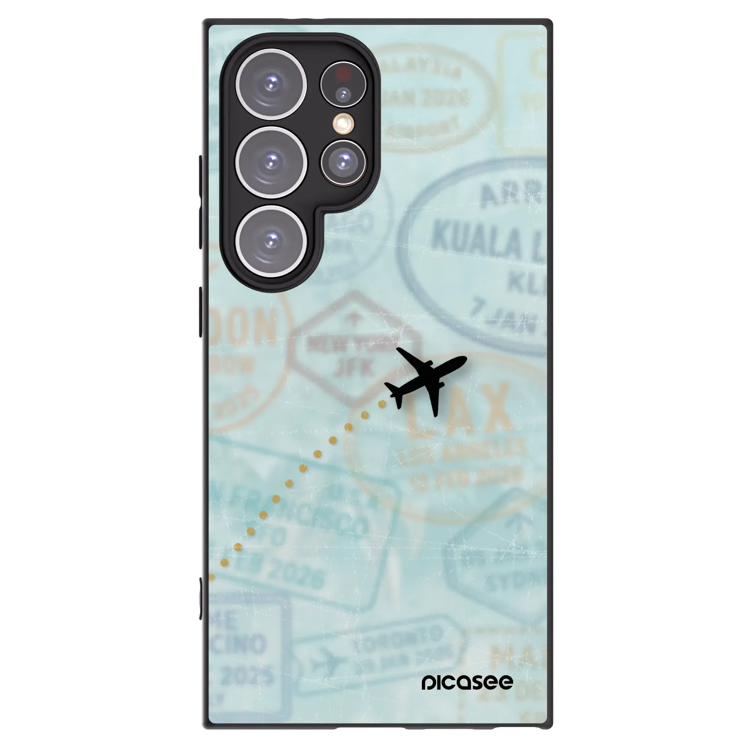 Silikónový čierny obal pre Samsung Galaxy S24 Ultra S928B 5G - FLIGHT PATH