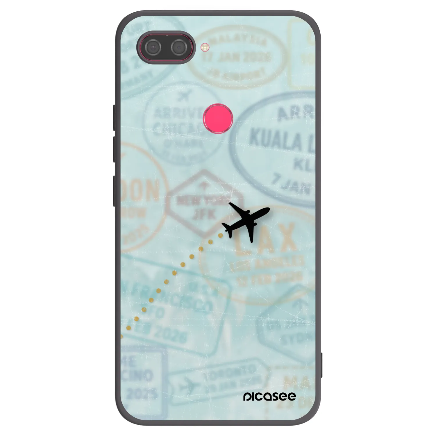Picasee silikónový čierny obal pre Xiaomi Mi 8 Lite - FLIGHT PATH
