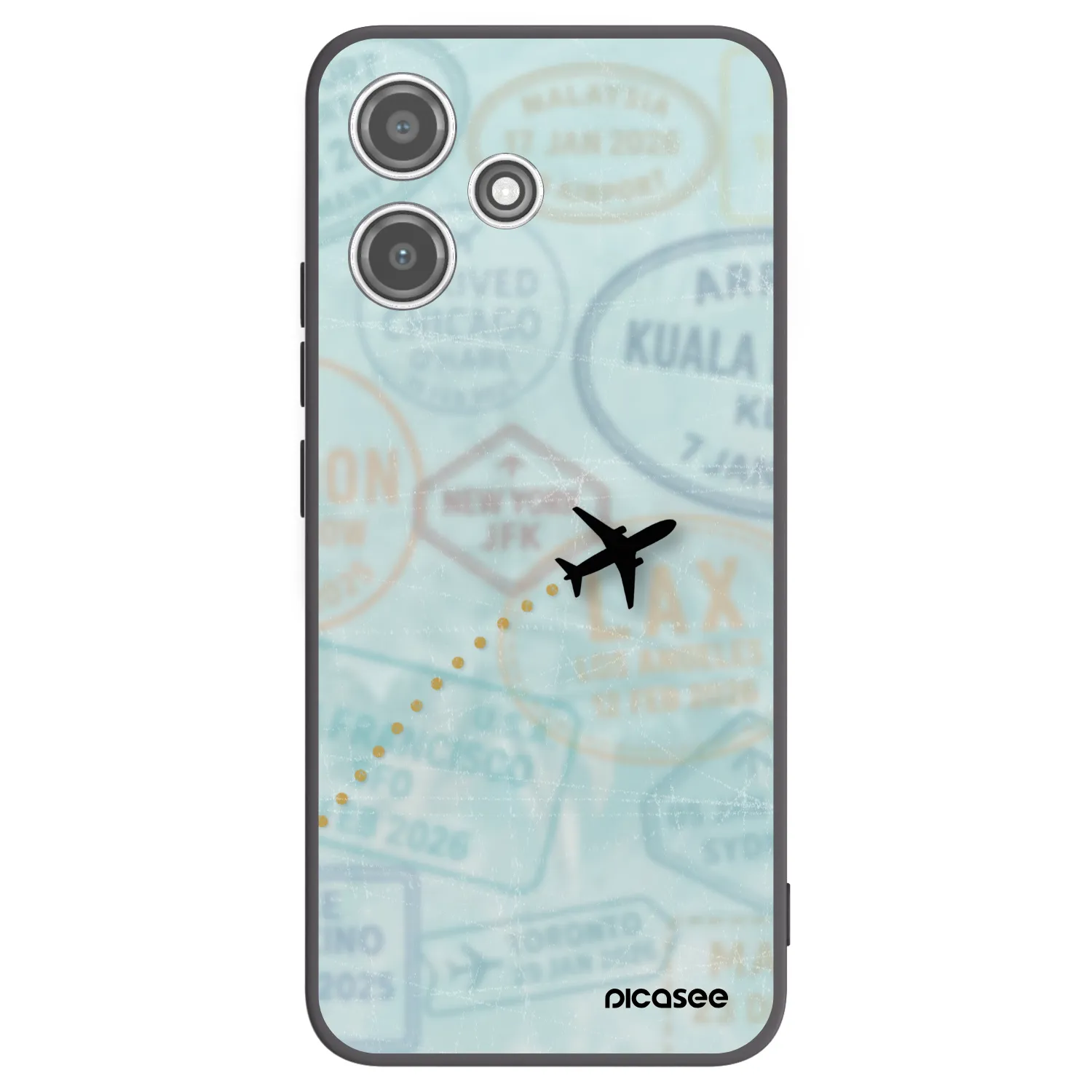 Picasee silikónový čierny obal pre Xiaomi Redmi 12 5G - FLIGHT PATH
