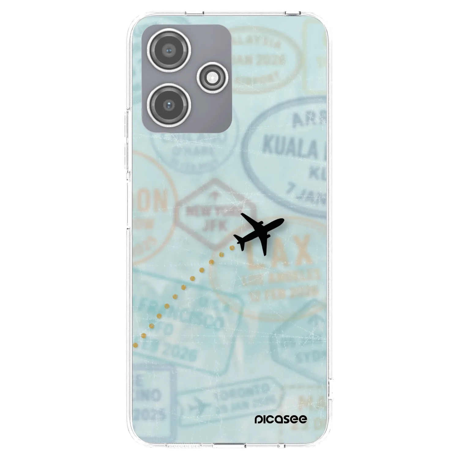 Picasee silikónový prehľadný obal pre Xiaomi Redmi 12 5G - FLIGHT PATH