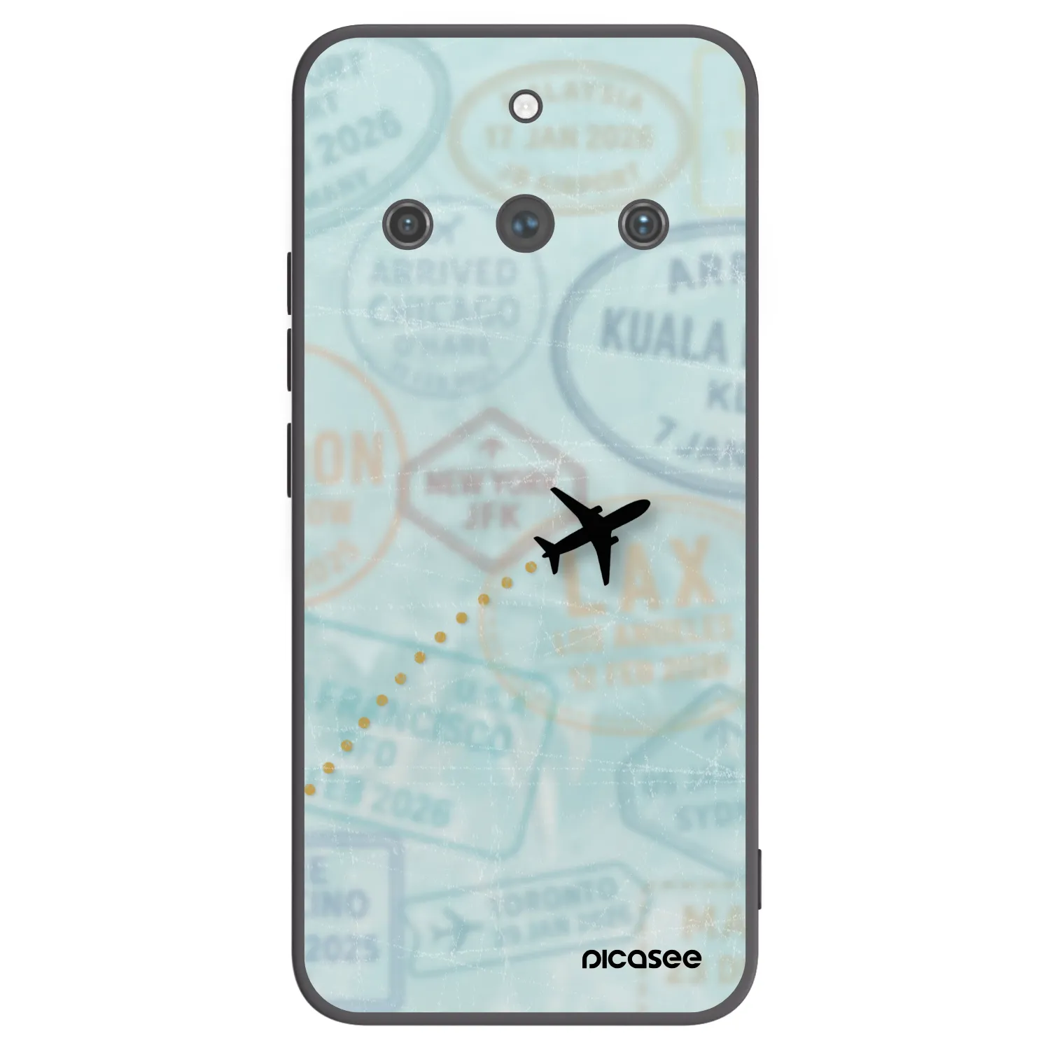 Picasee silikónový čierny obal pre Realme 11 Pro+ - FLIGHT PATH