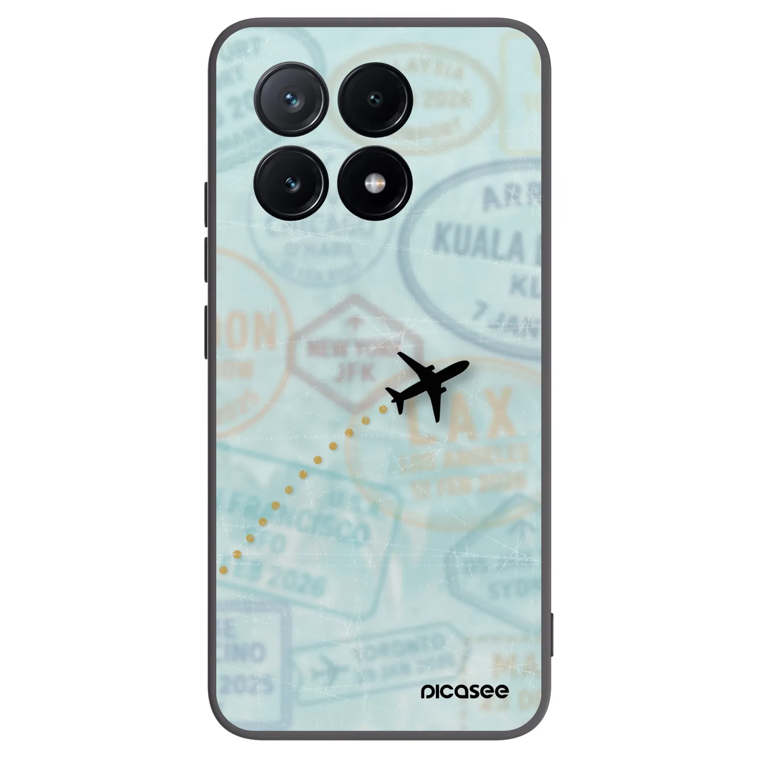 Picasee silikónový čierny obal pre Xiaomi Poco X6 Pro - FLIGHT PATH