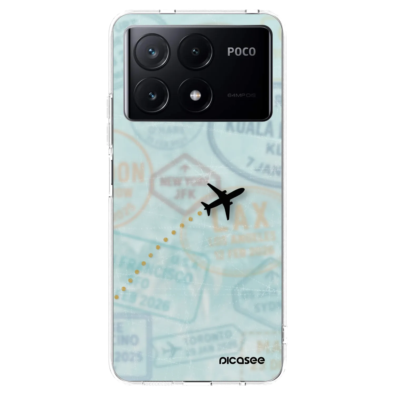 Picasee silikónový prehľadný obal pre Xiaomi Poco X6 Pro - FLIGHT PATH