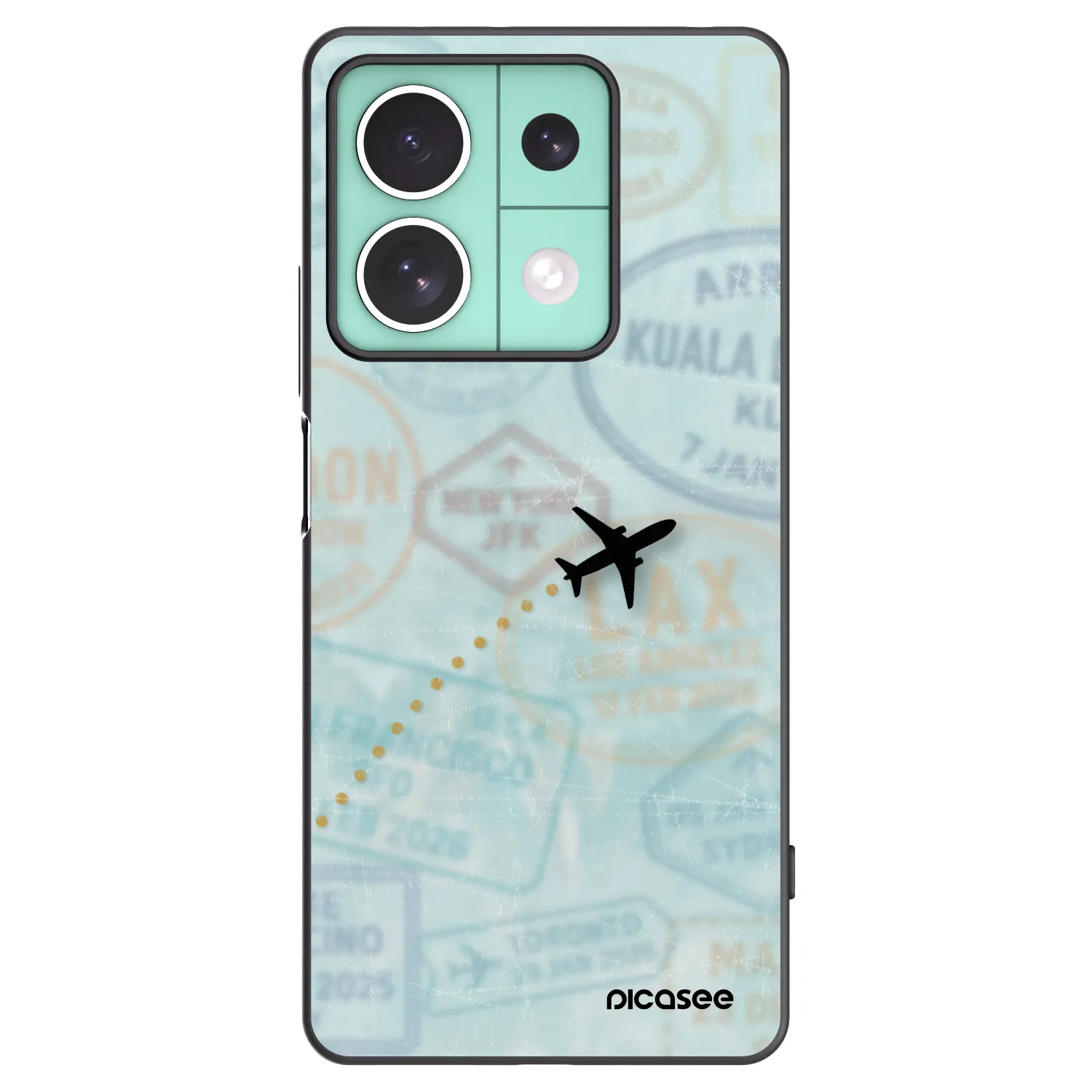 Picasee silikónový čierny obal pre Xiaomi Redmi Note 13 5G - FLIGHT PATH