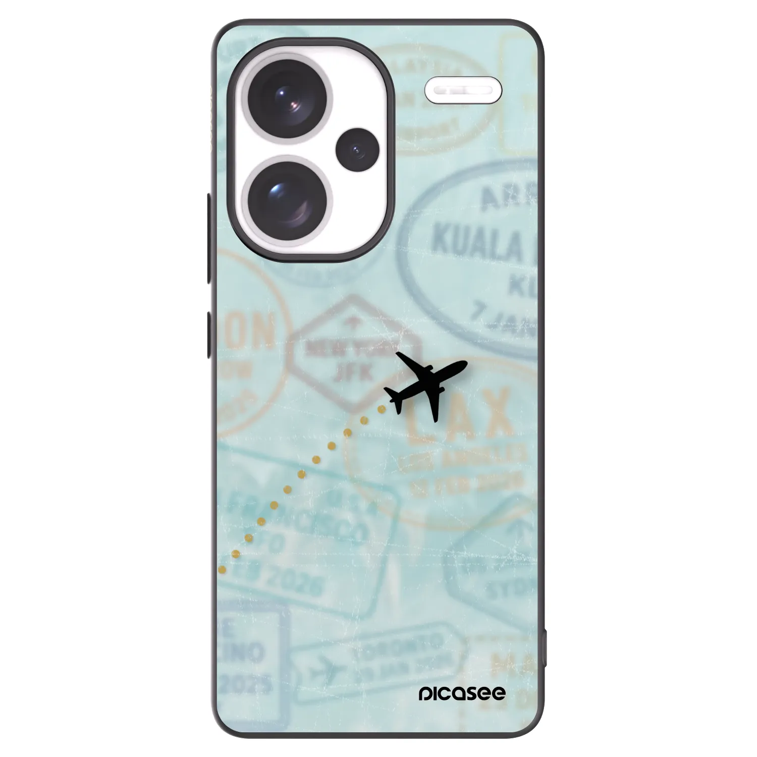 Picasee silikónový čierny obal pre Xiaomi Redmi Note 13 Pro+ 5G - FLIGHT PATH