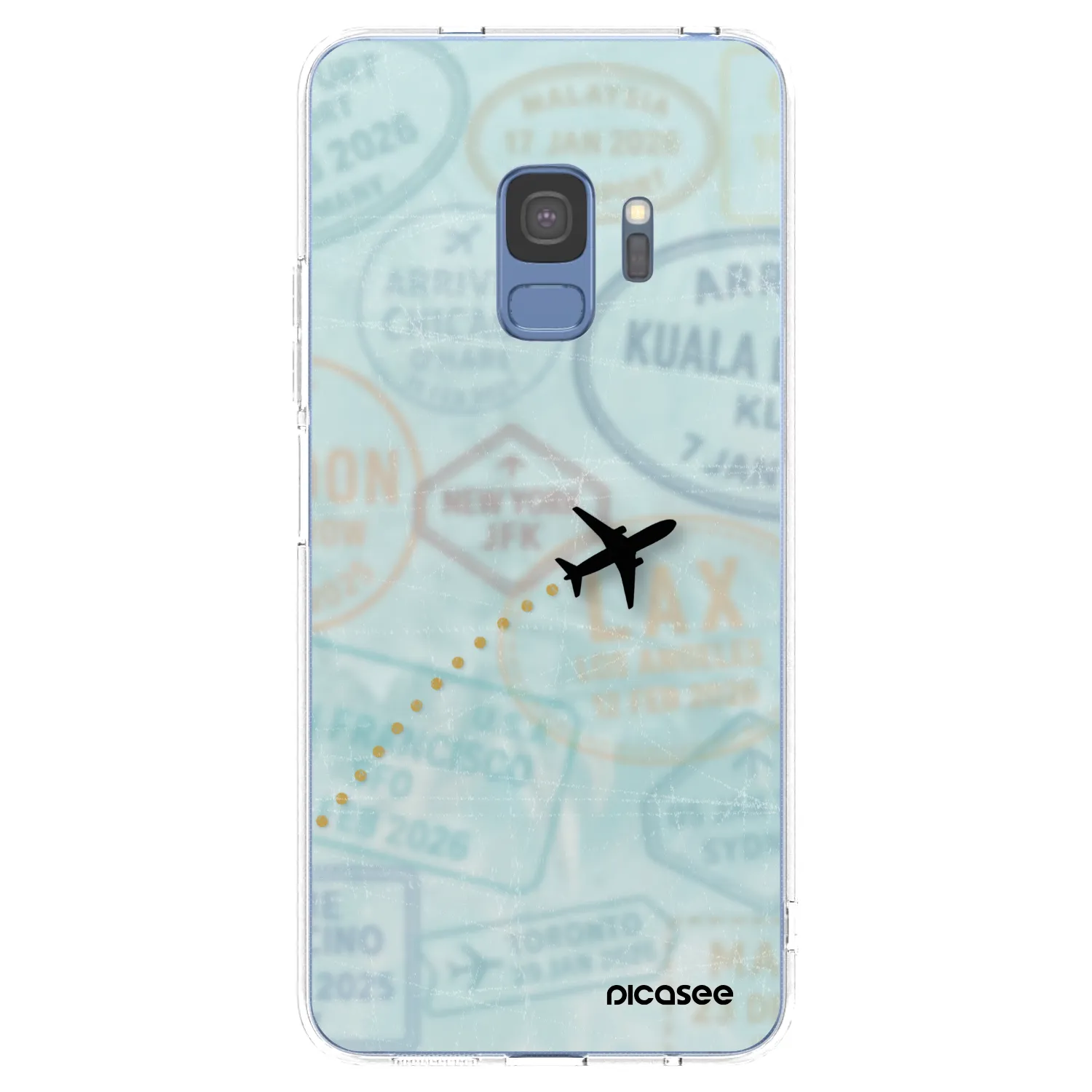 Picasee silikónový prehľadný obal pre Samsung Galaxy S9 G960F - FLIGHT PATH