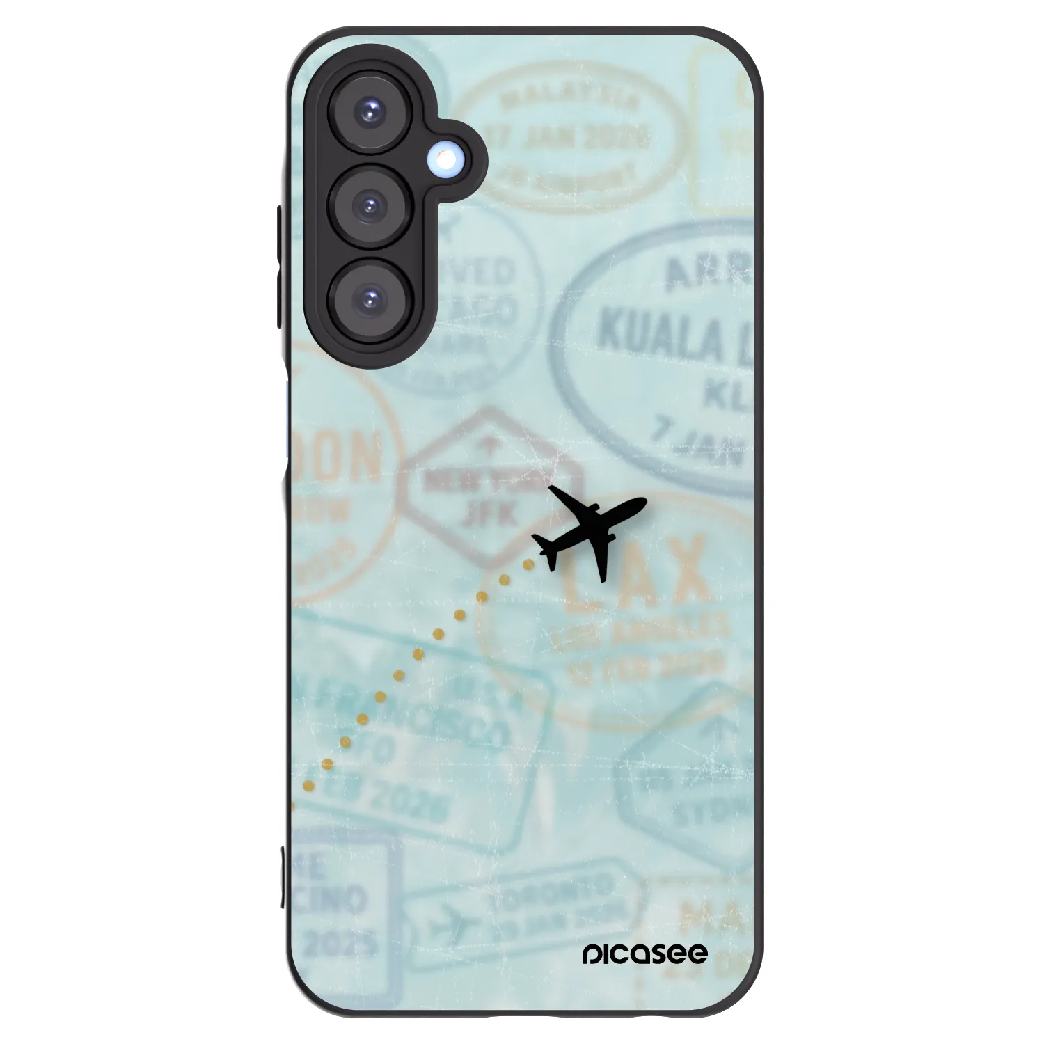 Picasee silikónový čierny obal pre Samsung Galaxy A25 A256B 5G - FLIGHT PATH