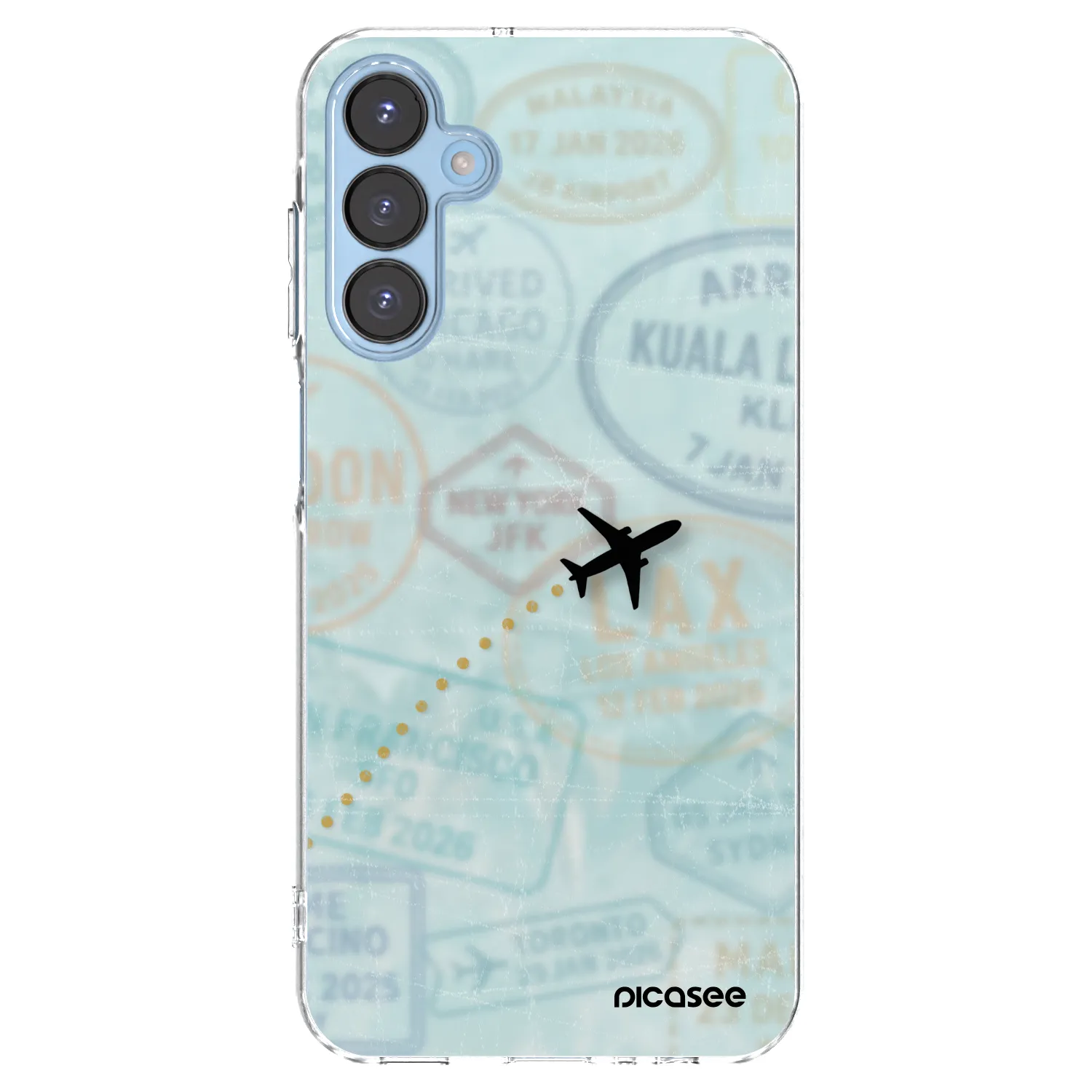 Picasee silikónový prehľadný obal pre Samsung Galaxy A15 A156B 5G - FLIGHT PATH