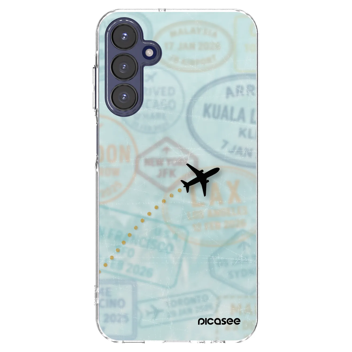 Picasee silikónový prehľadný obal pre Samsung Galaxy A15 A155F 4G - FLIGHT PATH
