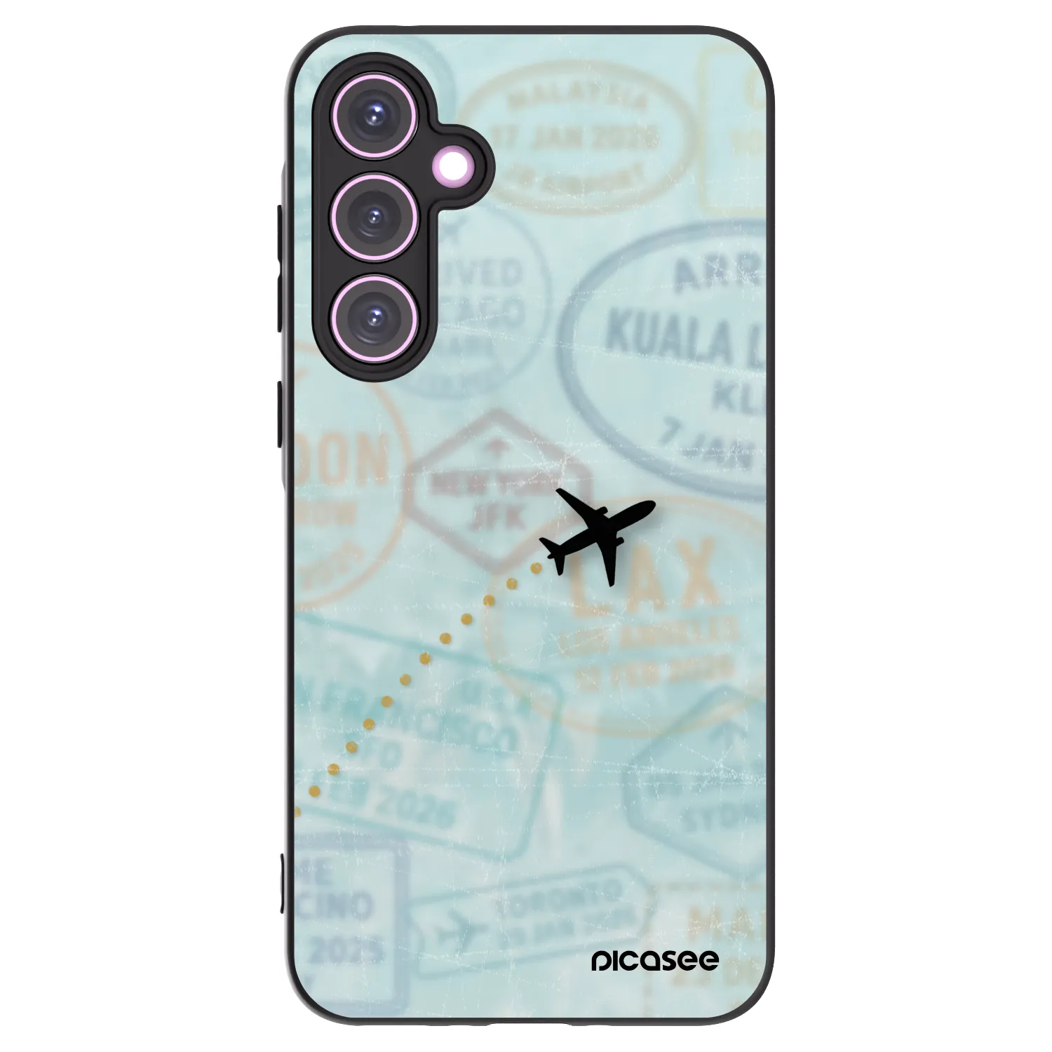 Picasee silikónový čierny obal pre Samsung Galaxy A35 5G A356B - FLIGHT PATH