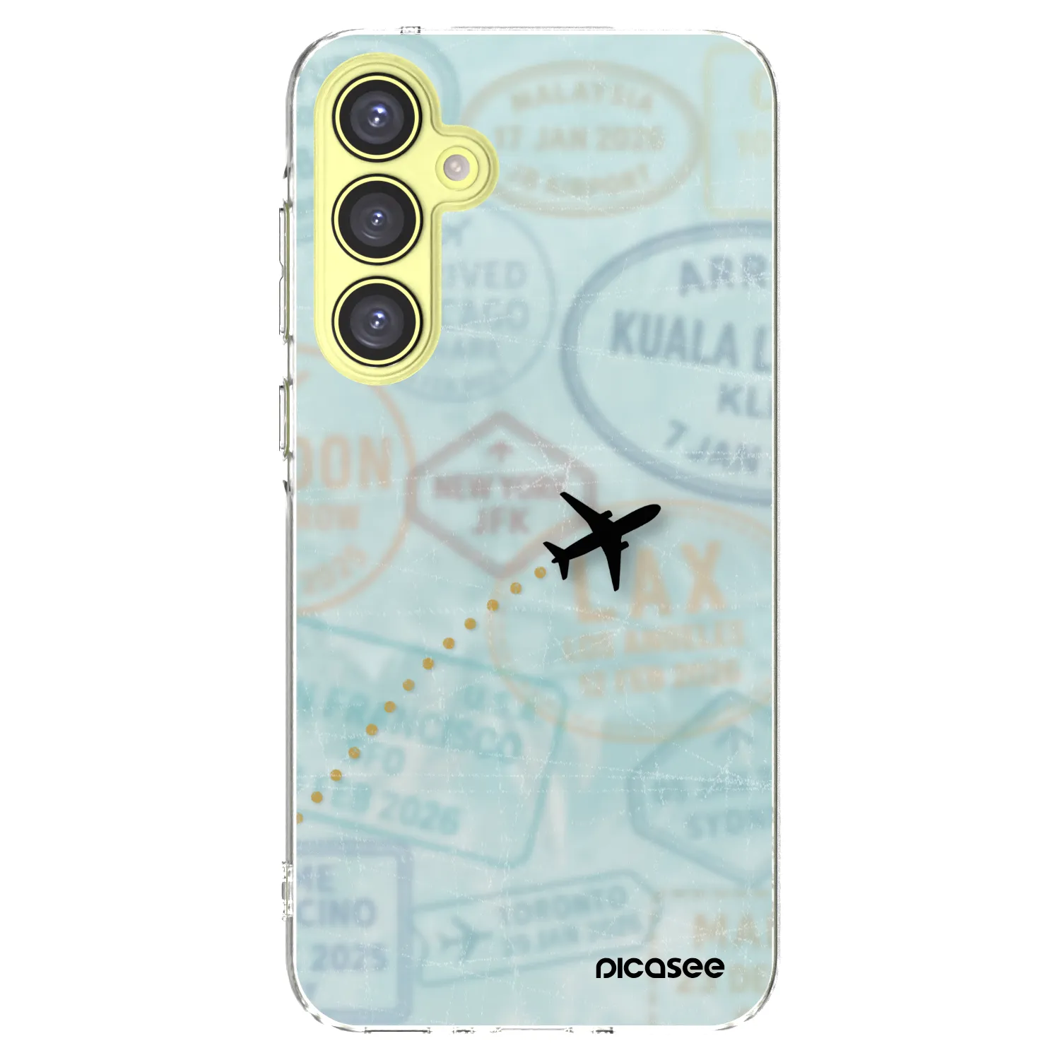 Picasee silikónový prehľadný obal pre Samsung Galaxy A35 5G A356B - FLIGHT PATH
