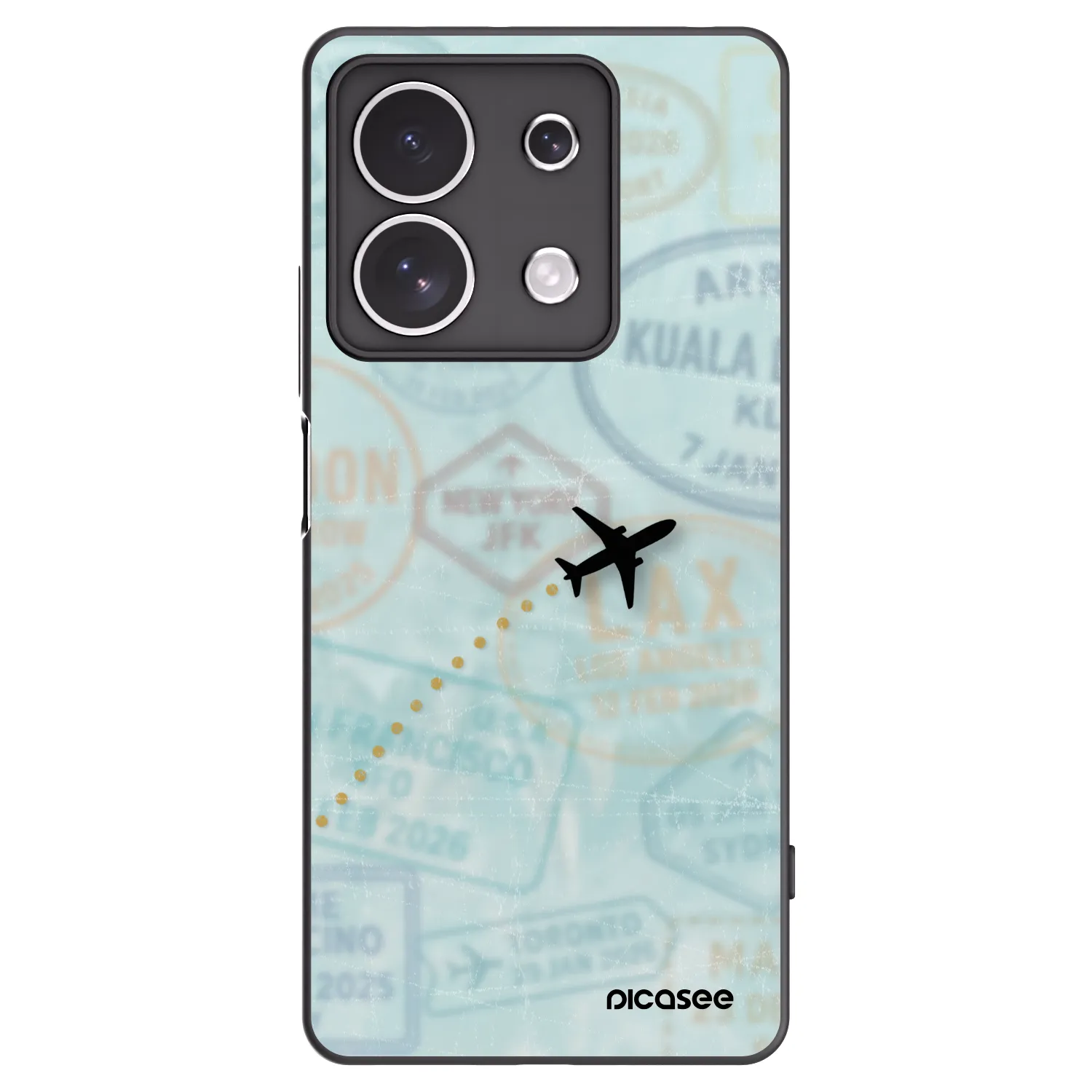 Picasee silikónový čierny obal pre Xiaomi Redmi Note 13 4G - FLIGHT PATH