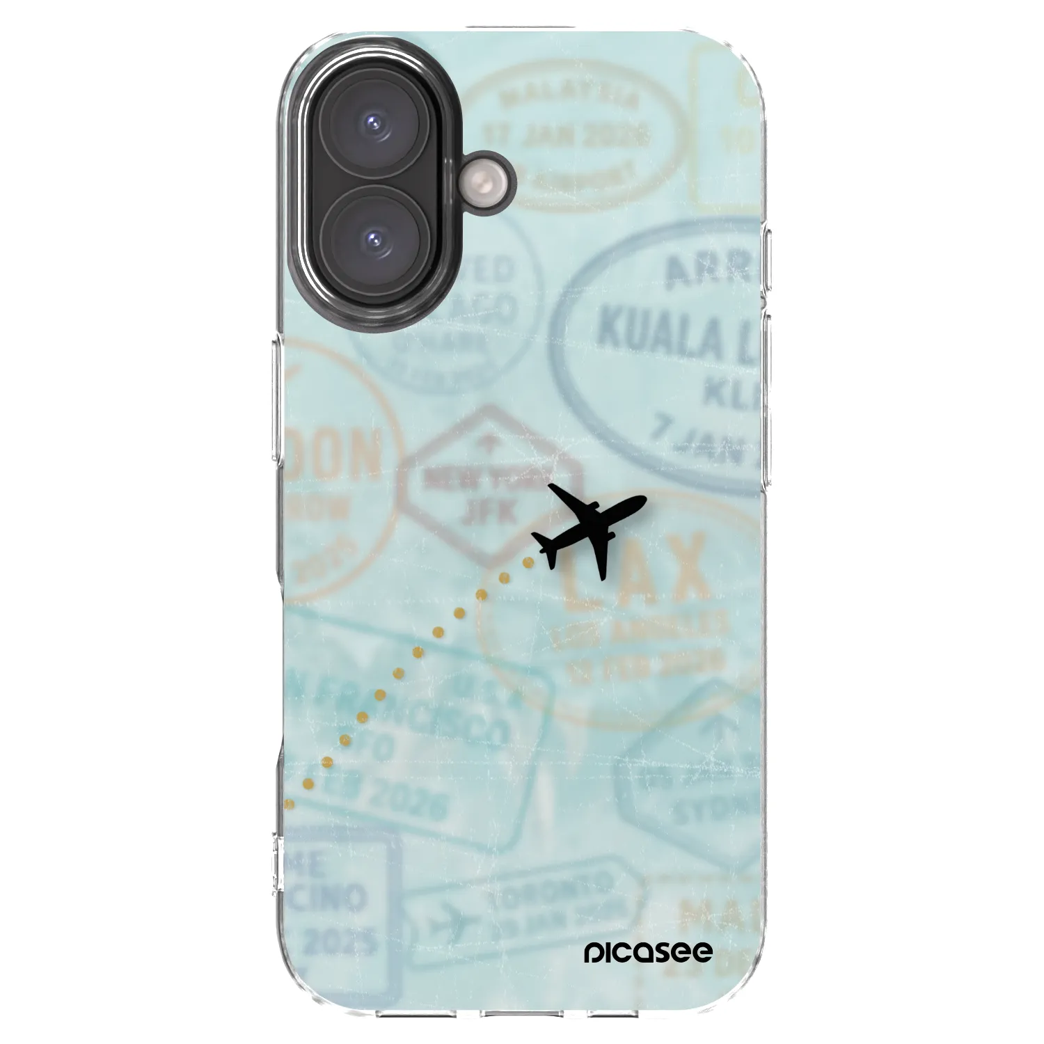 Silikónový prehľadný obal pre Apple iPhone 16 - FLIGHT PATH