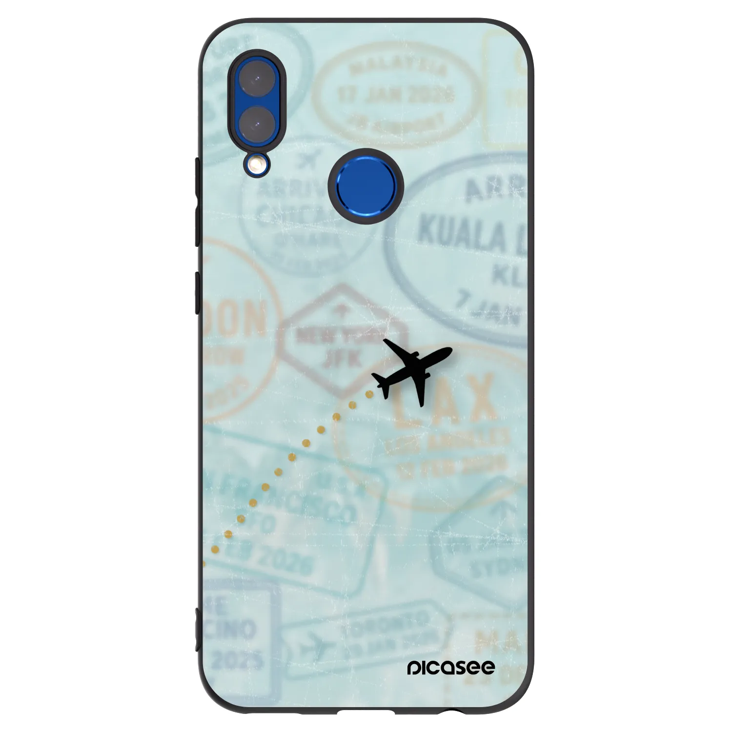 Picasee silikónový čierny obal pre Huawei P Smart 2019 - FLIGHT PATH