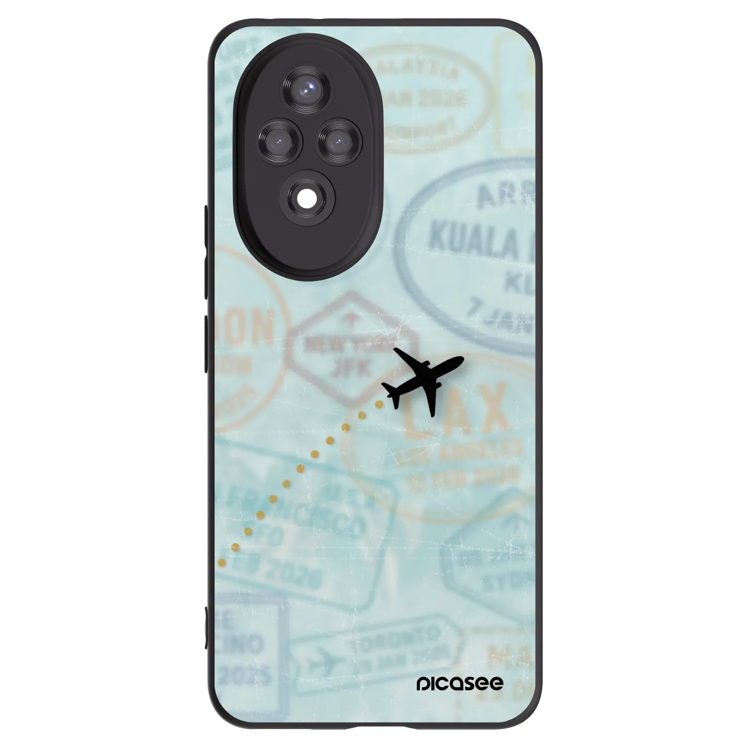 Picasee silikónový čierny obal pre Honor 200 Pro 5G - FLIGHT PATH