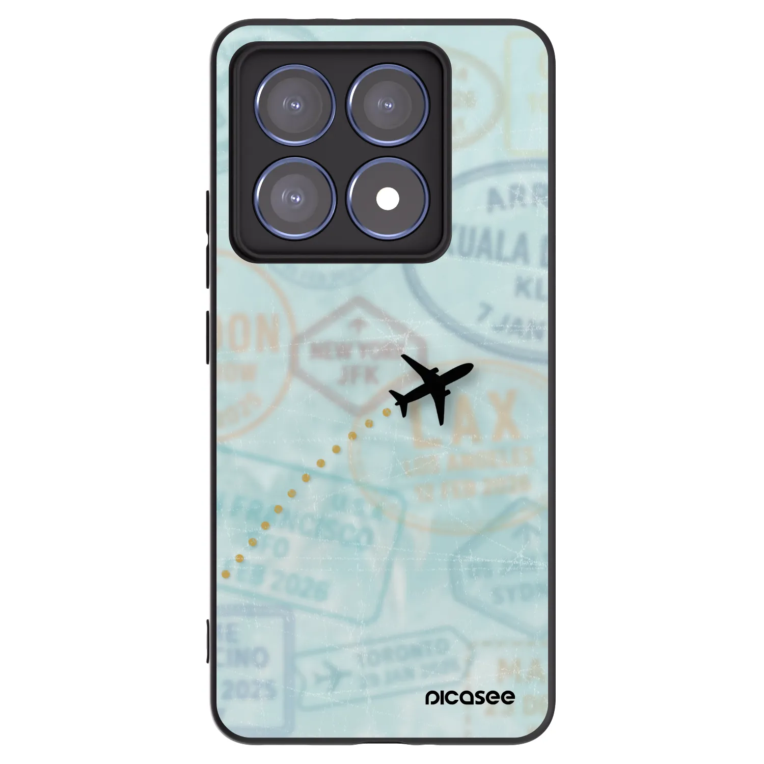 Picasee silikónový čierny obal pre Xiaomi 14T Pro - FLIGHT PATH