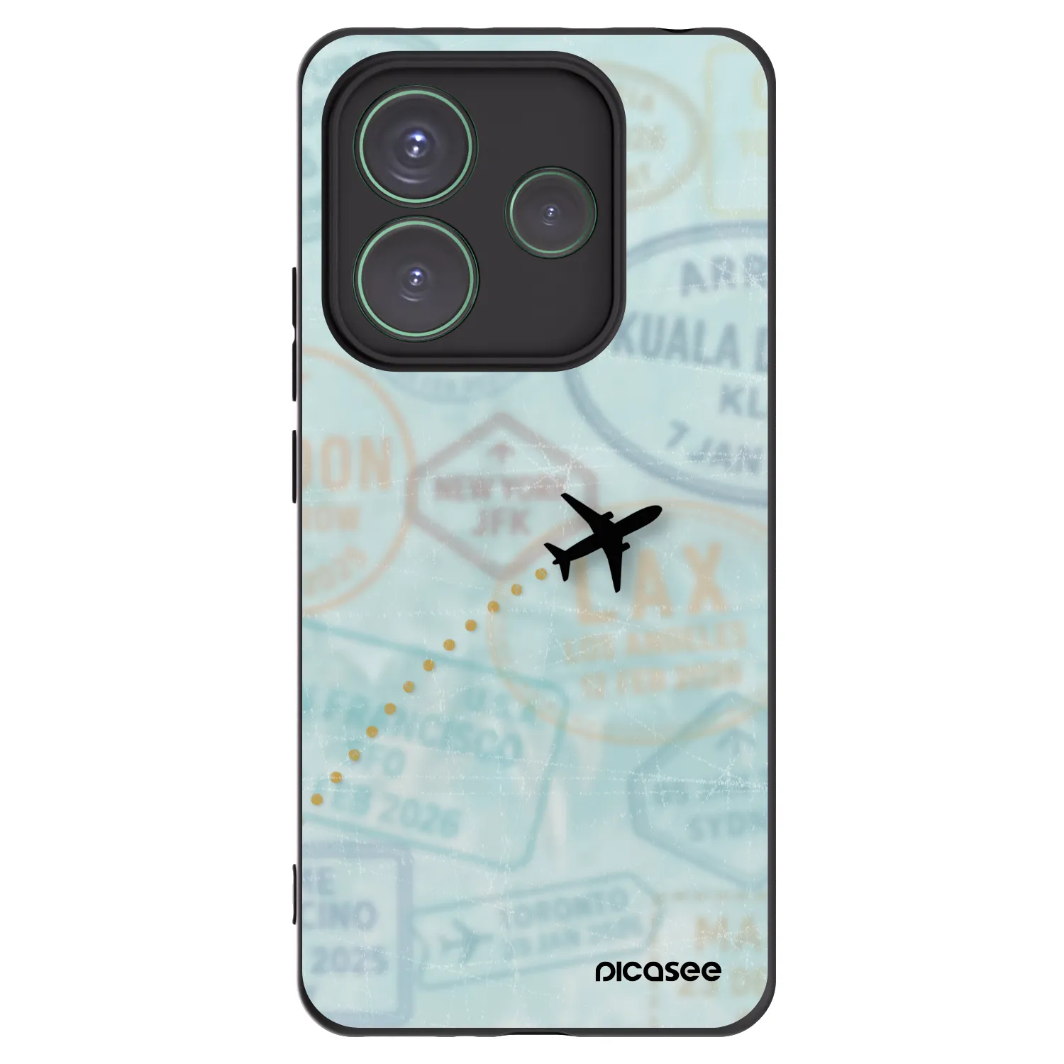 Silikónový čierny obal pre Xiaomi Redmi Note 14 5G - FLIGHT PATH
