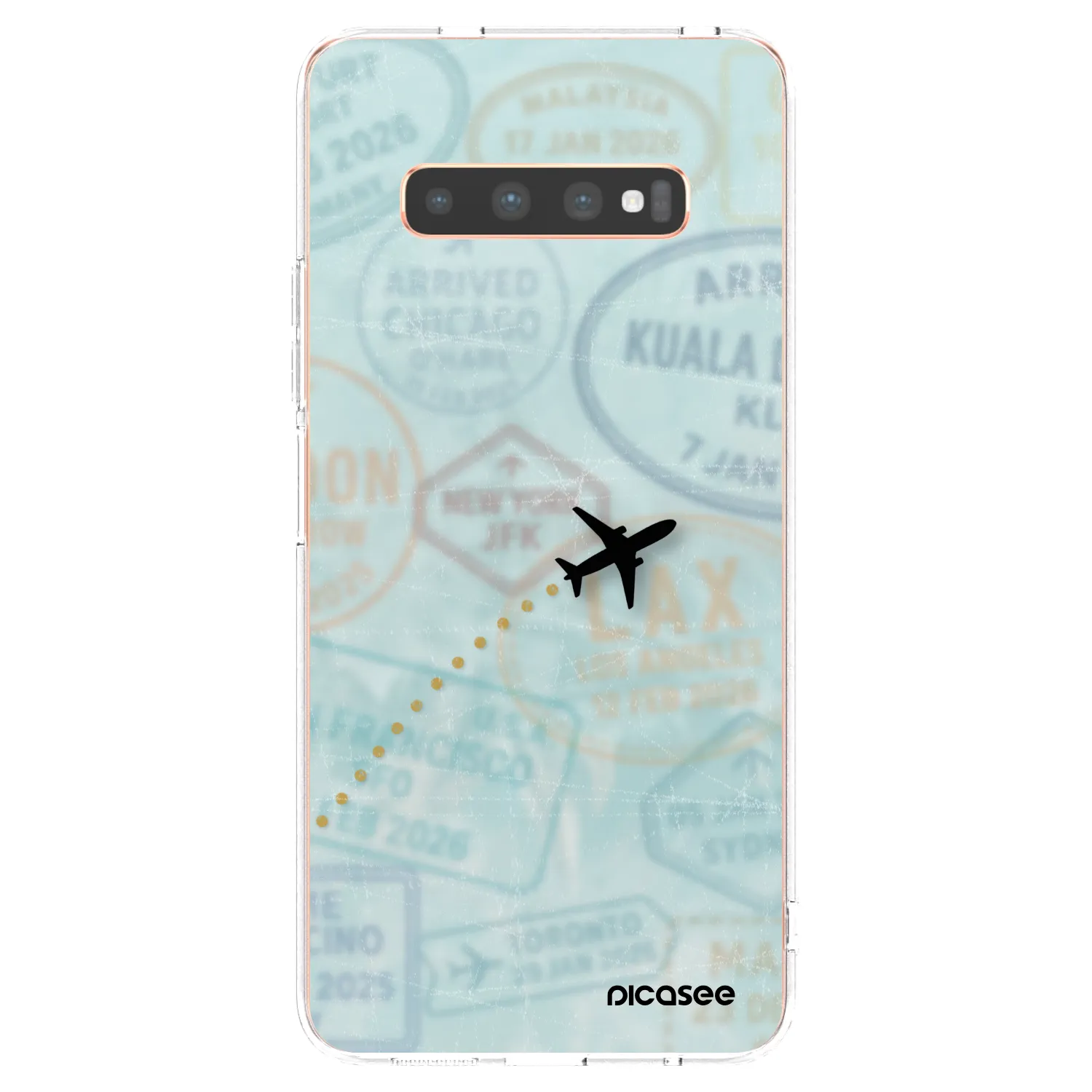 Picasee silikónový prehľadný obal pre Samsung Galaxy S10 Plus G975 - FLIGHT PATH