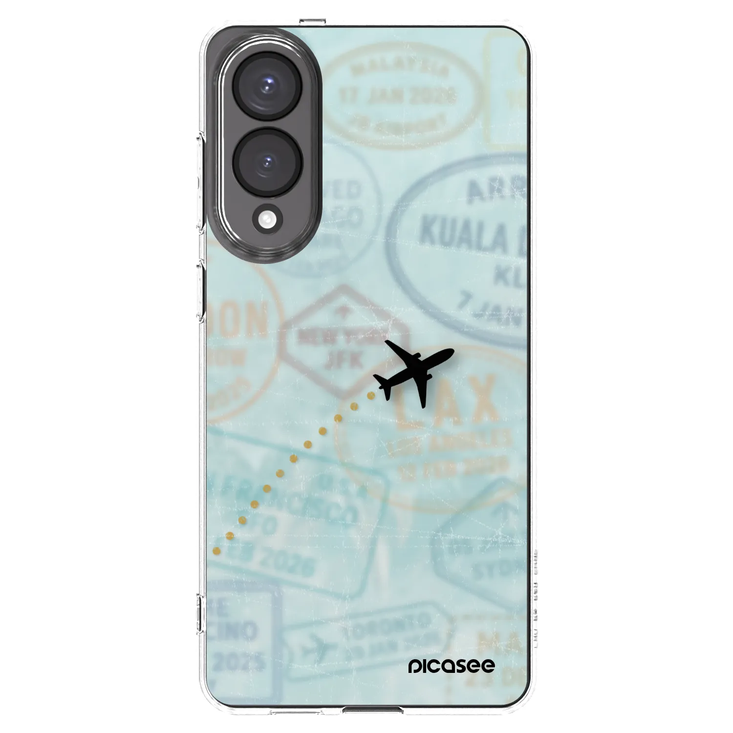 Picasee silikónový prehľadný obal pre Samsung Galaxy S25 Edge 5G - FLIGHT PATH