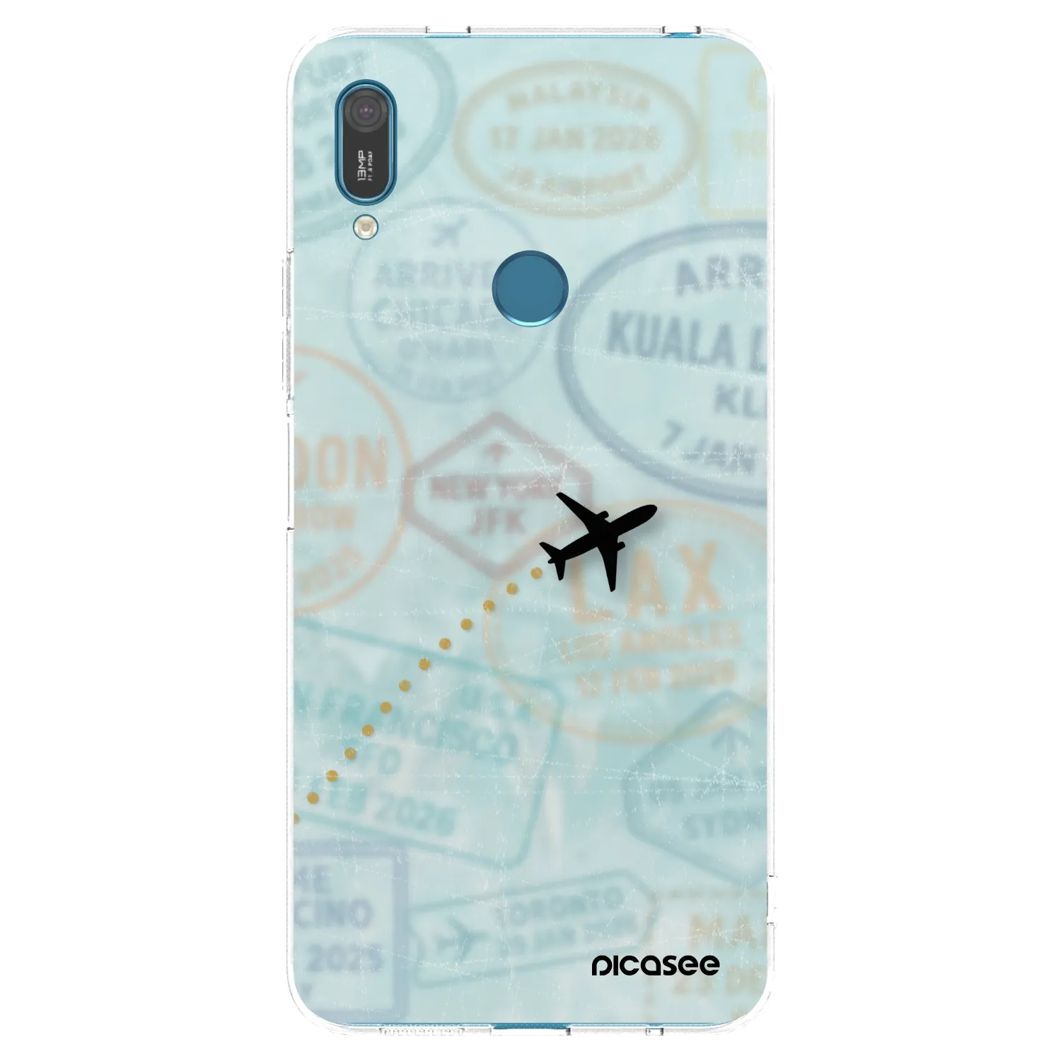 Picasee silikónový prehľadný obal pre Huawei Y7 2019 - FLIGHT PATH