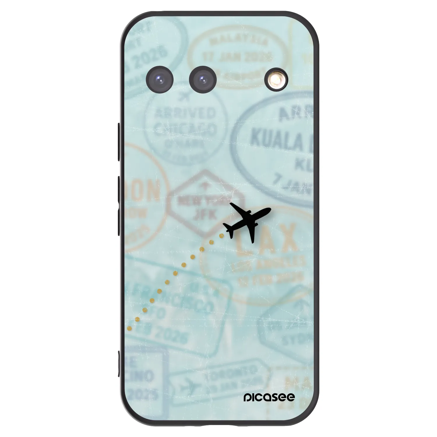 Picasee silikónový čierny obal pre Google Pixel 9 - FLIGHT PATH