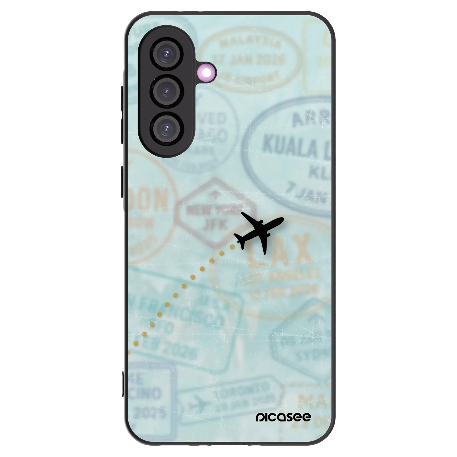 Picasee silikónový čierny obal pre Samsung Galaxy A36 5G - FLIGHT PATH