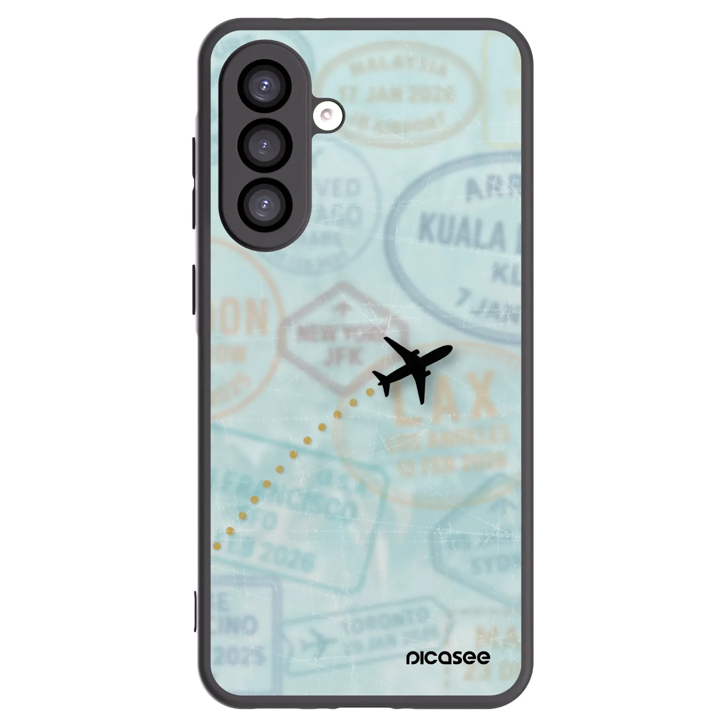 Picasee silikónový čierny obal pre Samsung Galaxy A26 5G A266B - FLIGHT PATH