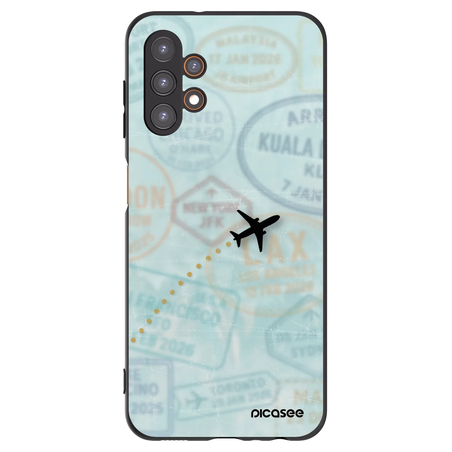 Picasee silikónový čierny obal pre Samsung Galaxy A13 5G - FLIGHT PATH