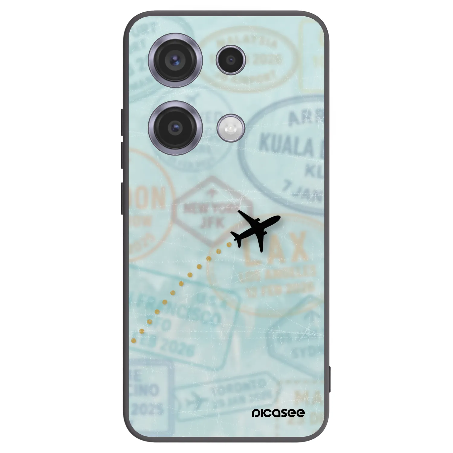 Picasee silikónový čierny obal pre Xiaomi Redmi Note 14S - FLIGHT PATH