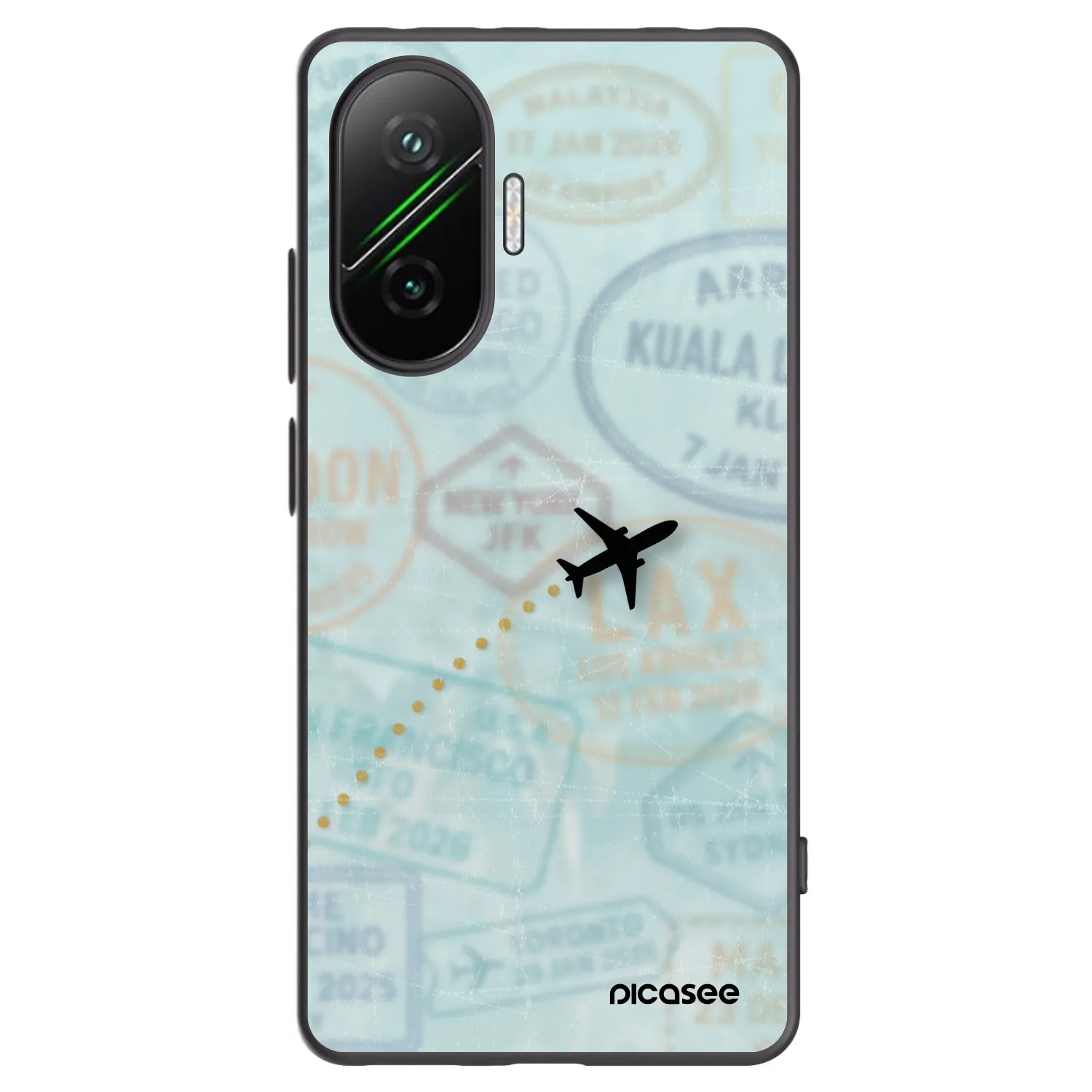 Silikónový čierny obal pre Xiaomi Poco F7 5G - FLIGHT PATH